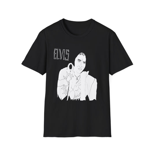 original drawing of elvis during his jumpsuit years tshirt