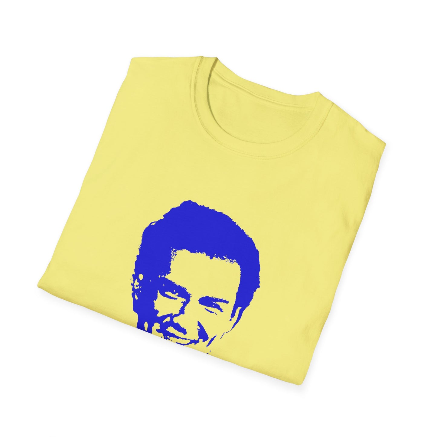 norm macdonald blue stencil face tshirt