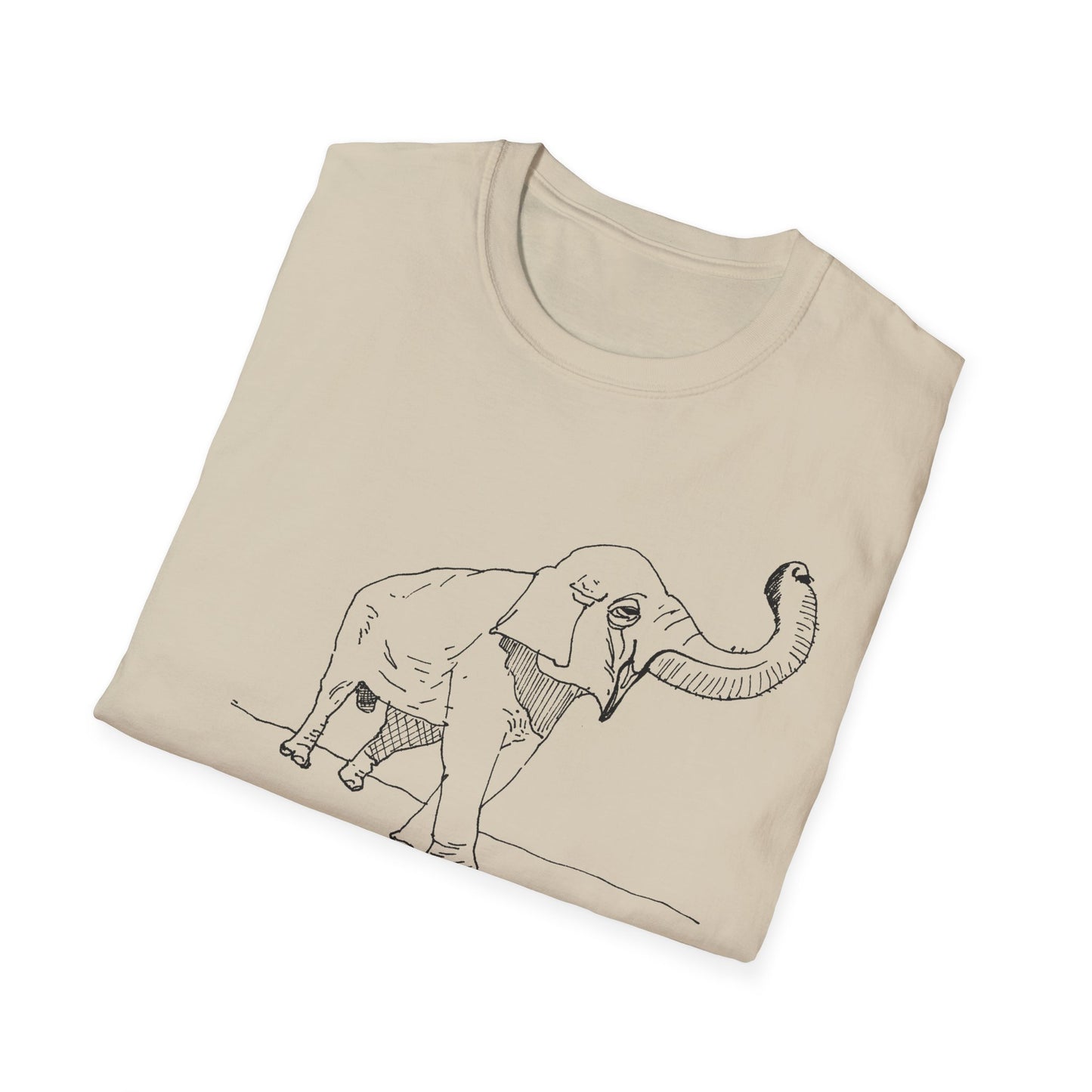 original drawing elephant kicks heroin habit reference to xiguang the elephant tshirt
