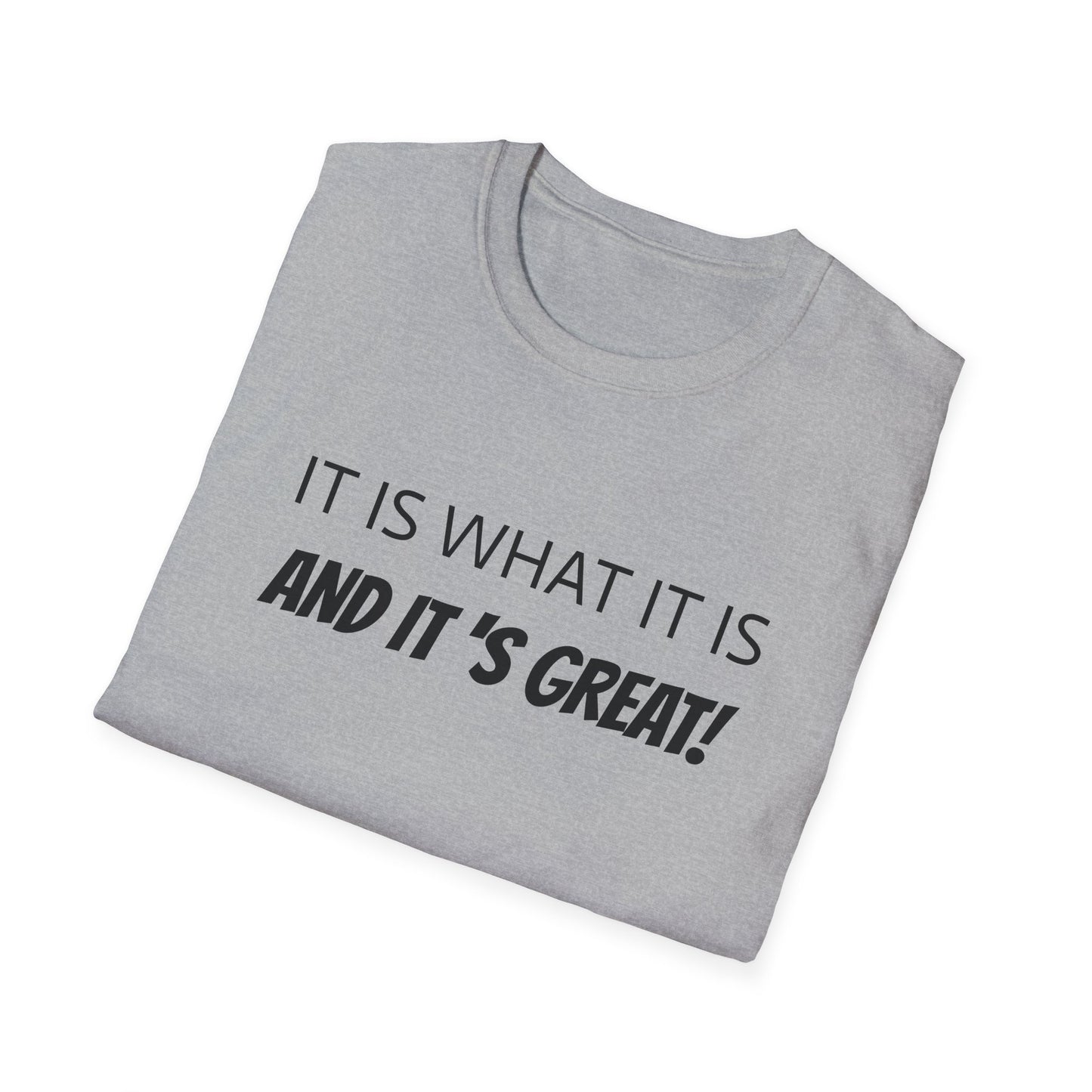 it is what it is and it's great! tshirt