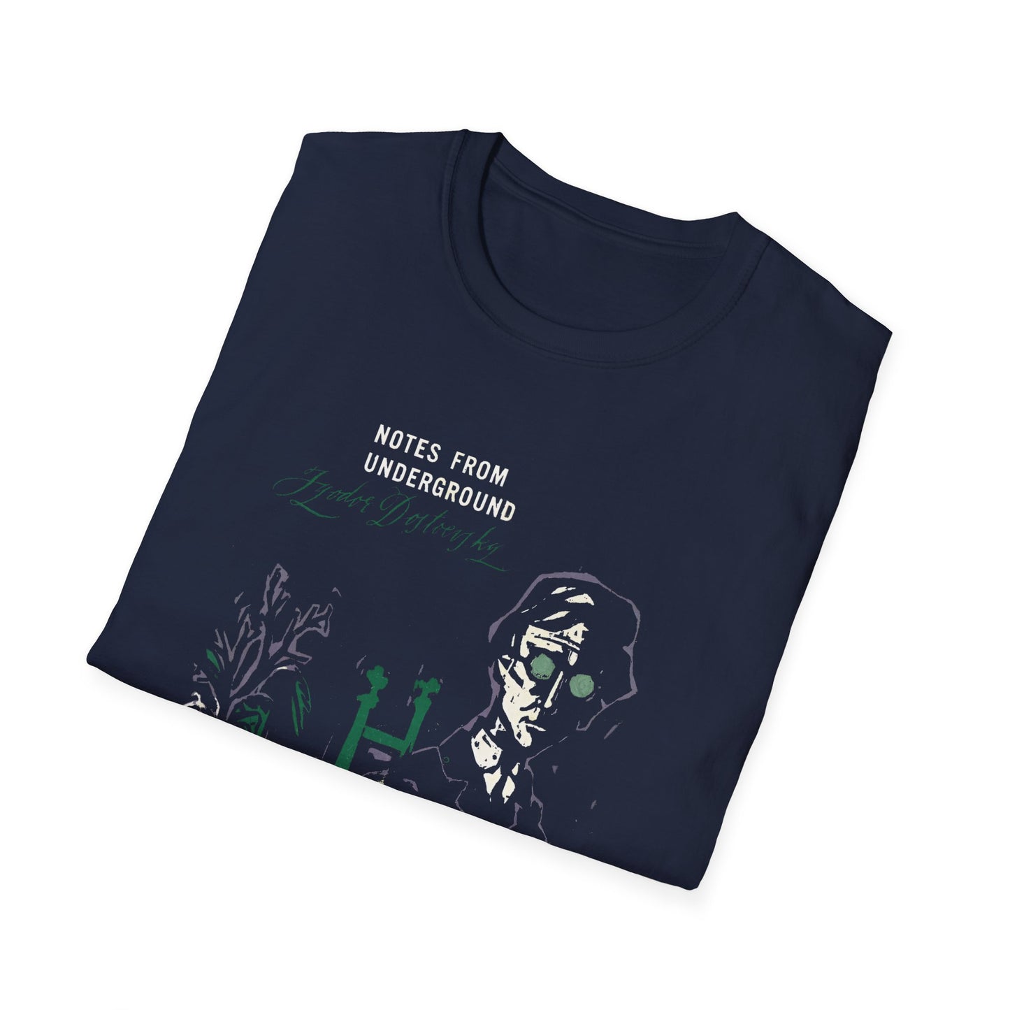 vintage 1960s dostoyevsky's notes from the underground book cover tshirt