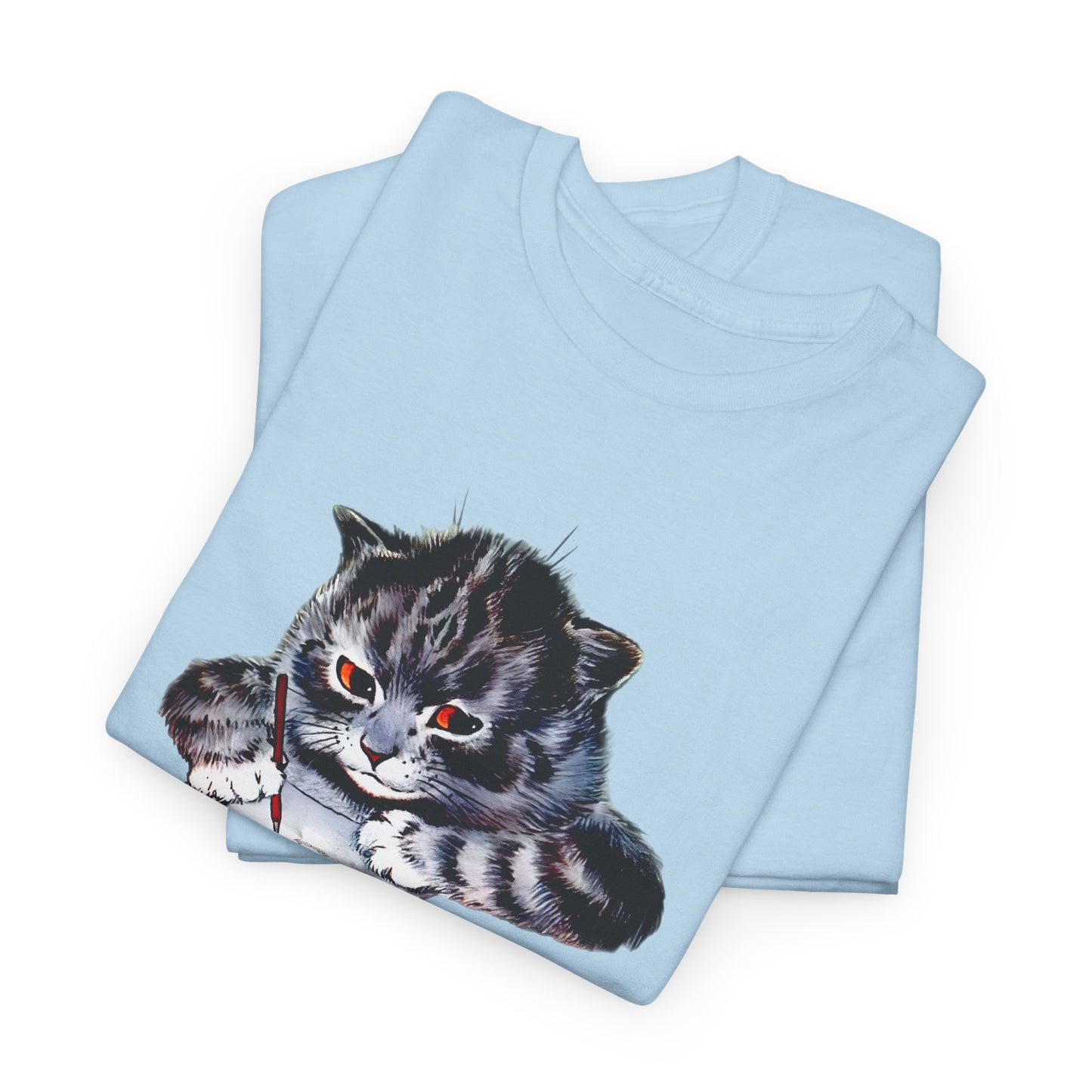 louis wain anthropomorphised cat painting i'll draw your portrait tshirt