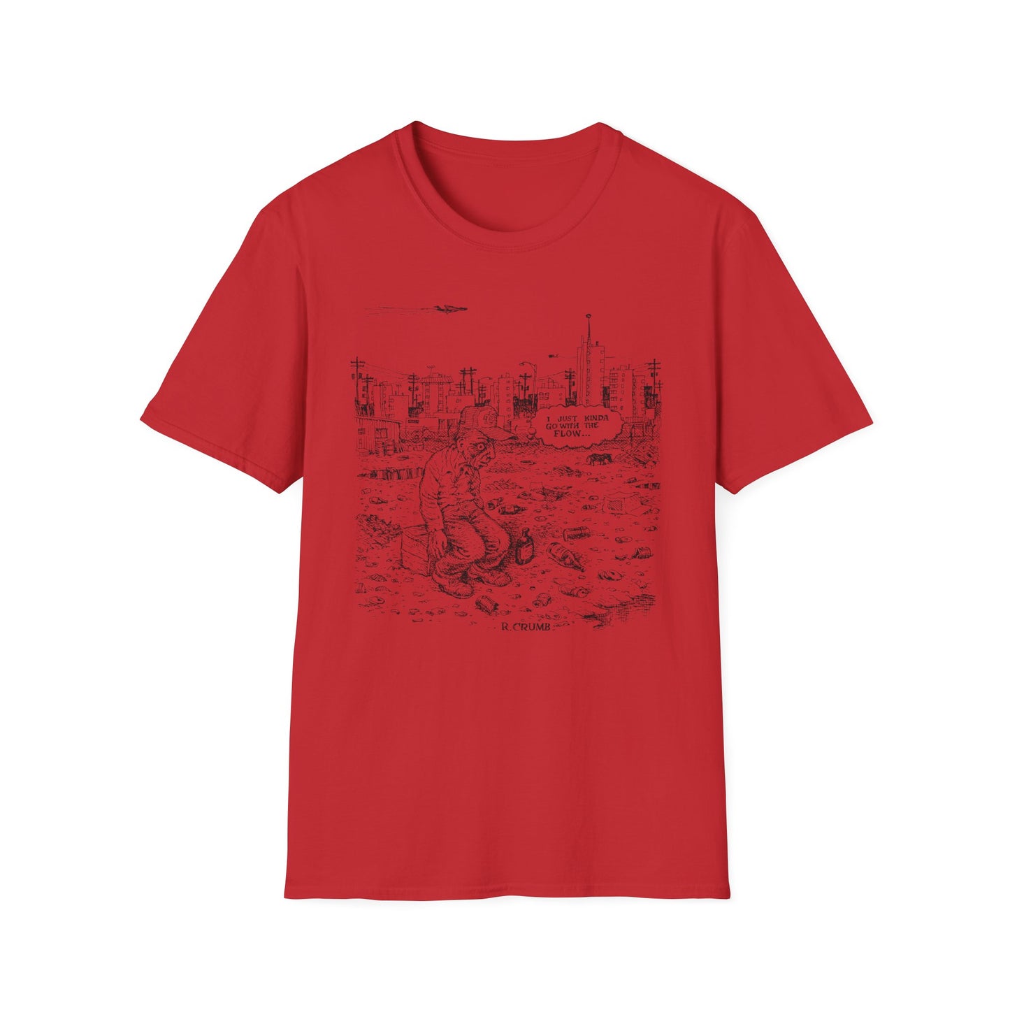 r. crumb i just kinda go with the flow 2 tshirt