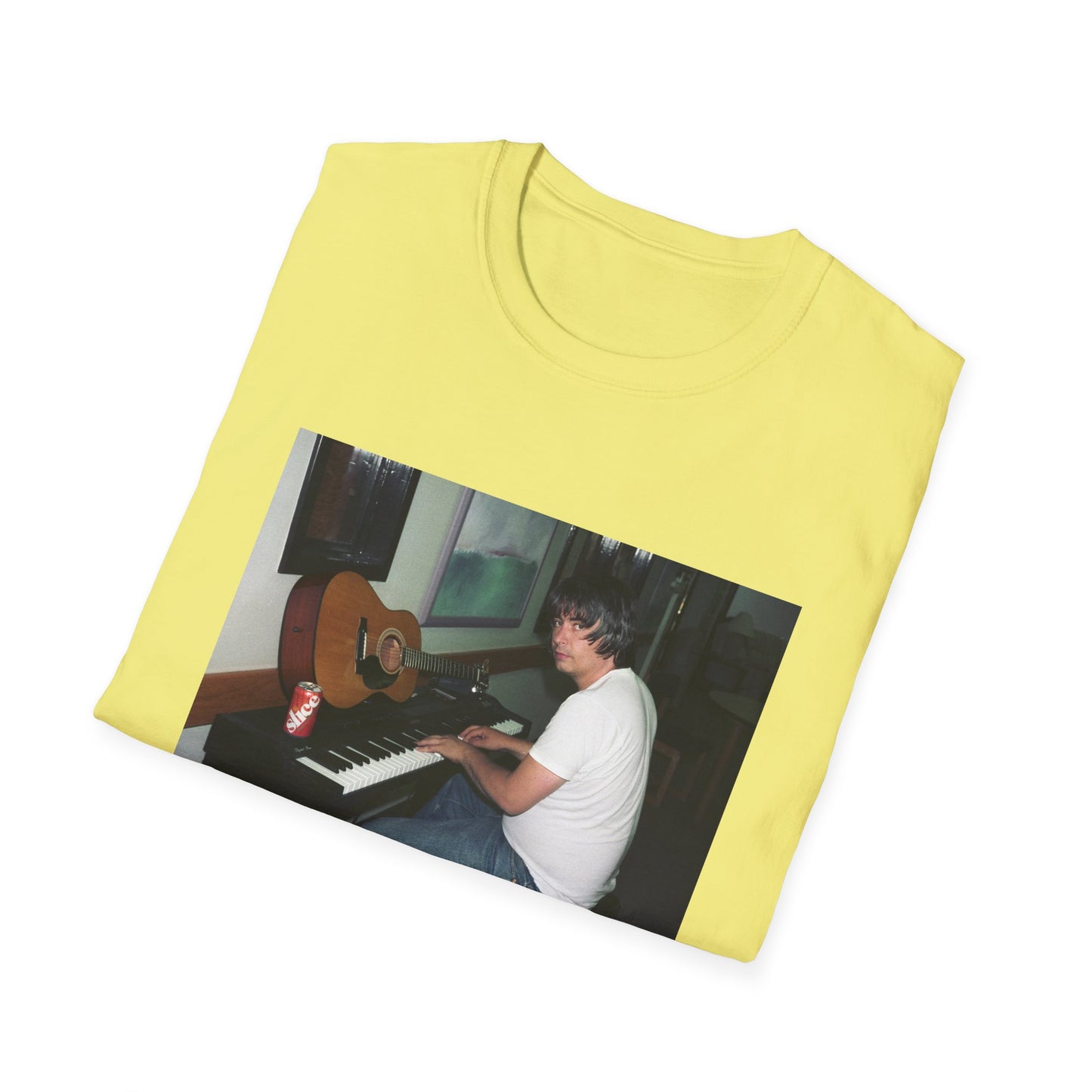 daniel johnston playing piano tshirt