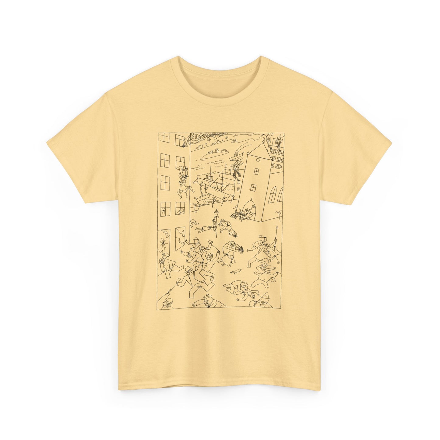 1915 drawing george grosz riot of the insane tshirt