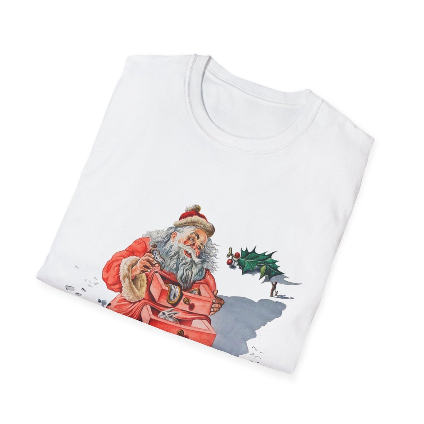 salvador dali's 1948 "santa with drawers" christmas card for hallmark tshirt