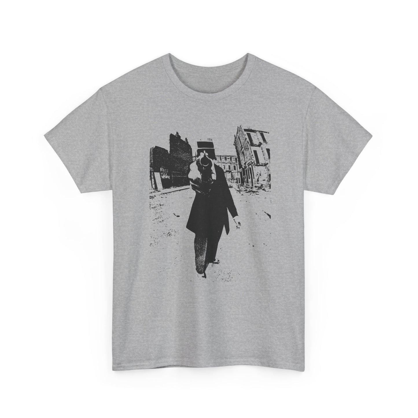 1960s counter culture magazine (friends) man with gun cover custom edit tshirt
