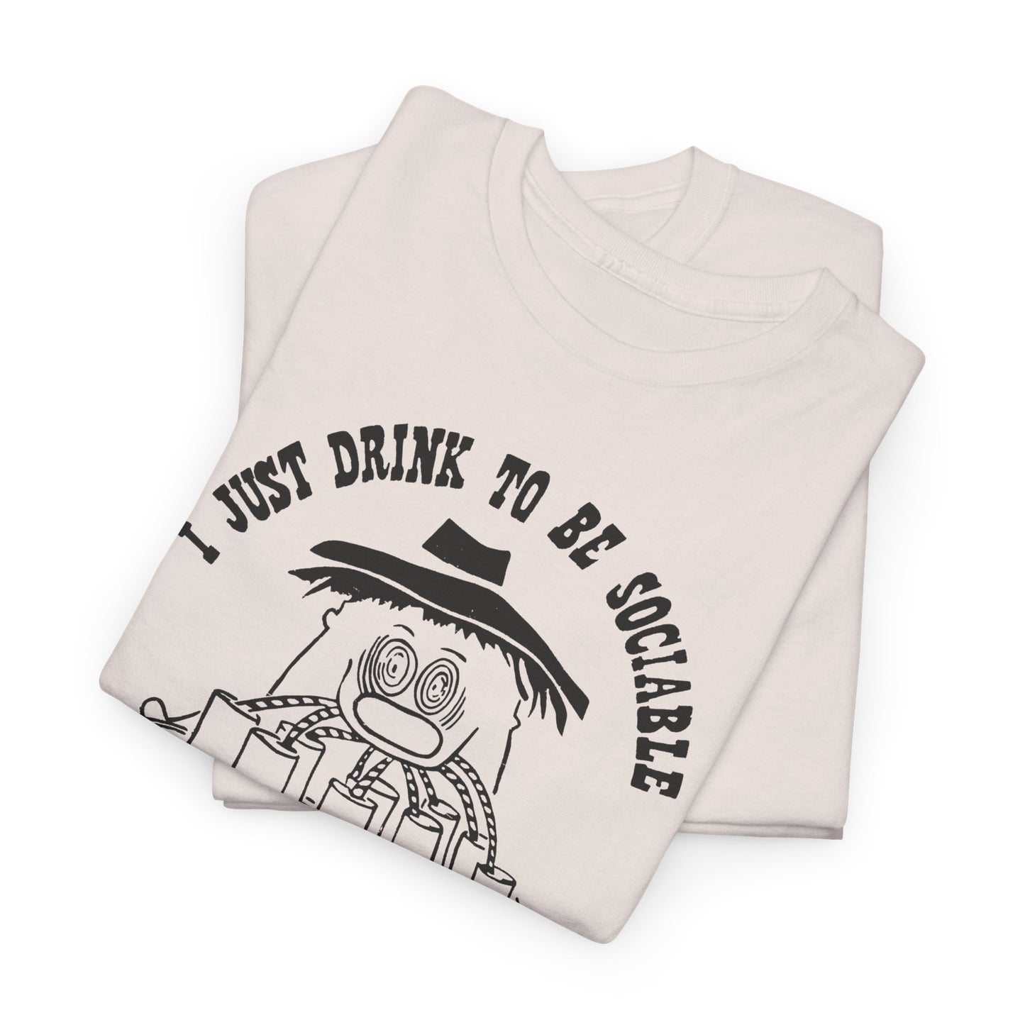 vintage i just drink to be sociable reproduction tshirt