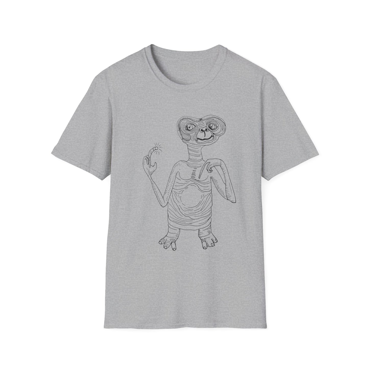 original drawing E.T the extraterrestrial on a tshirt