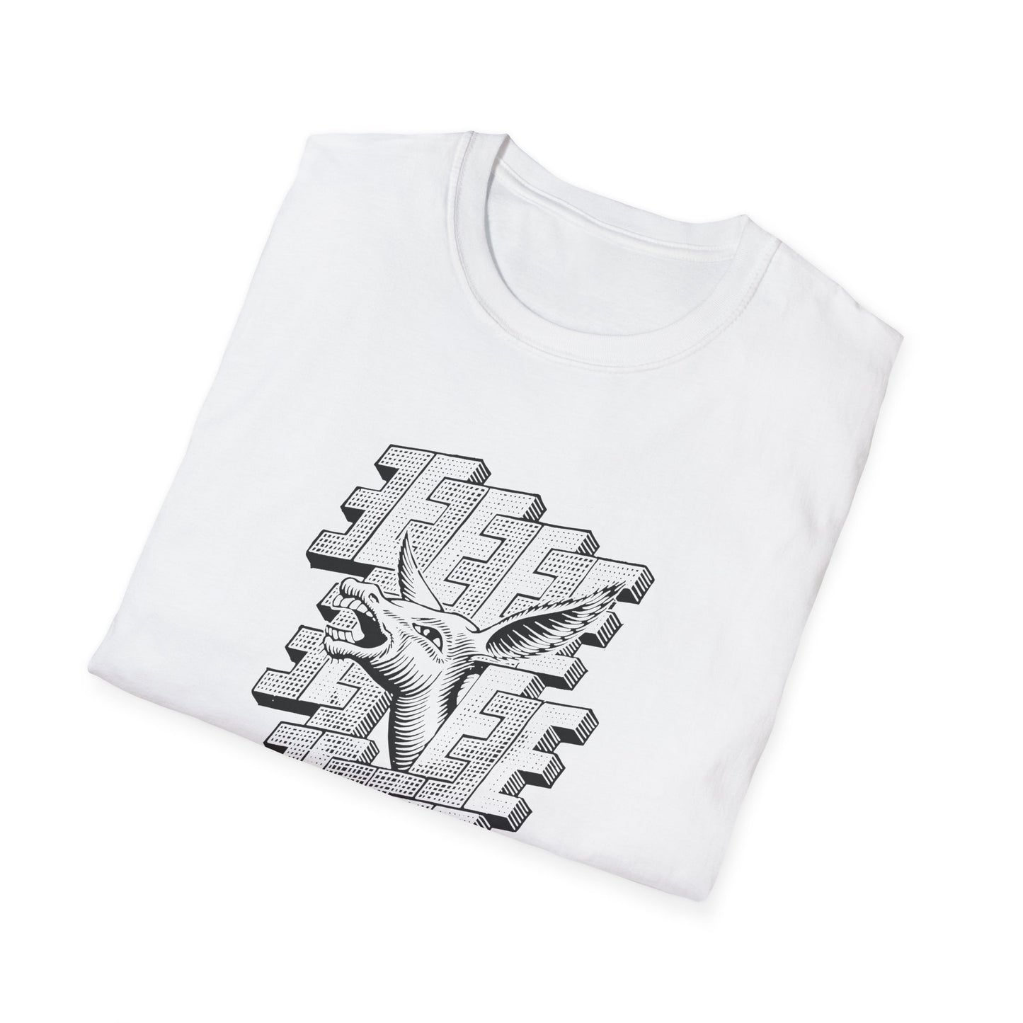 rare 1953 m.c escher engraving a donkey (e is een ezel) reproduction tshirt