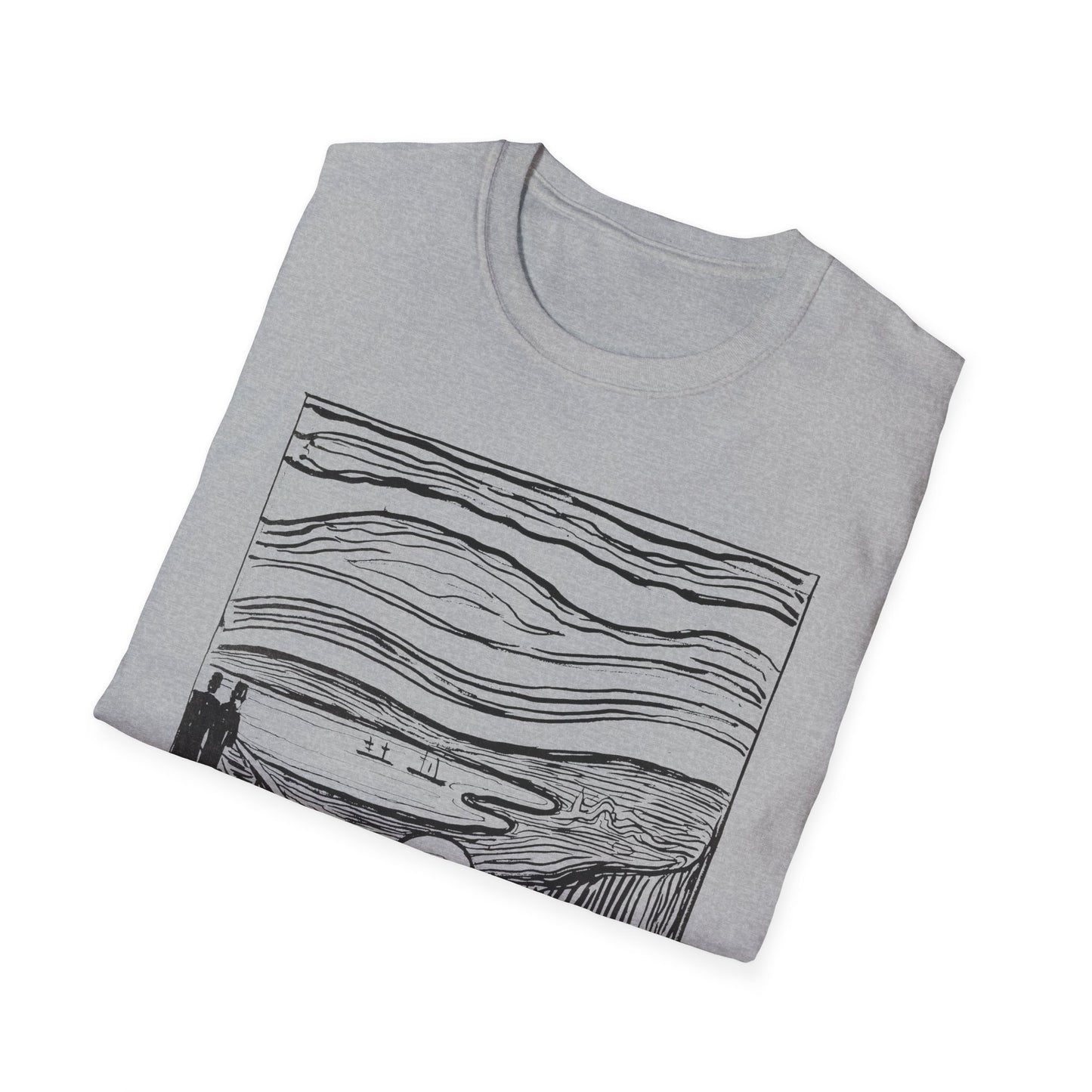 1895 lithography print of the scream by edvard munch tshirt