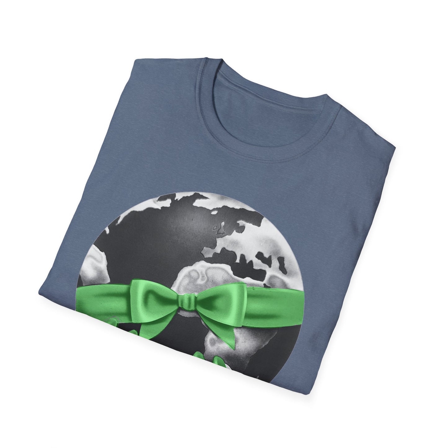 i'd give you the world 1980s graphic from a greeting card green nail version tshirt