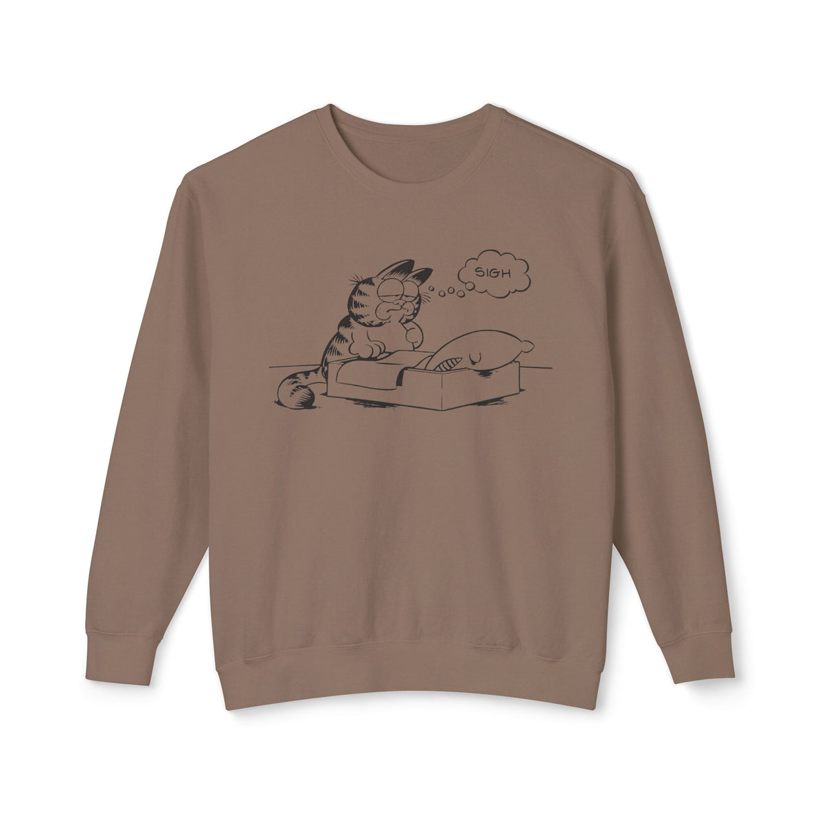 garf type cat sighing 100% cotton sweatshirt