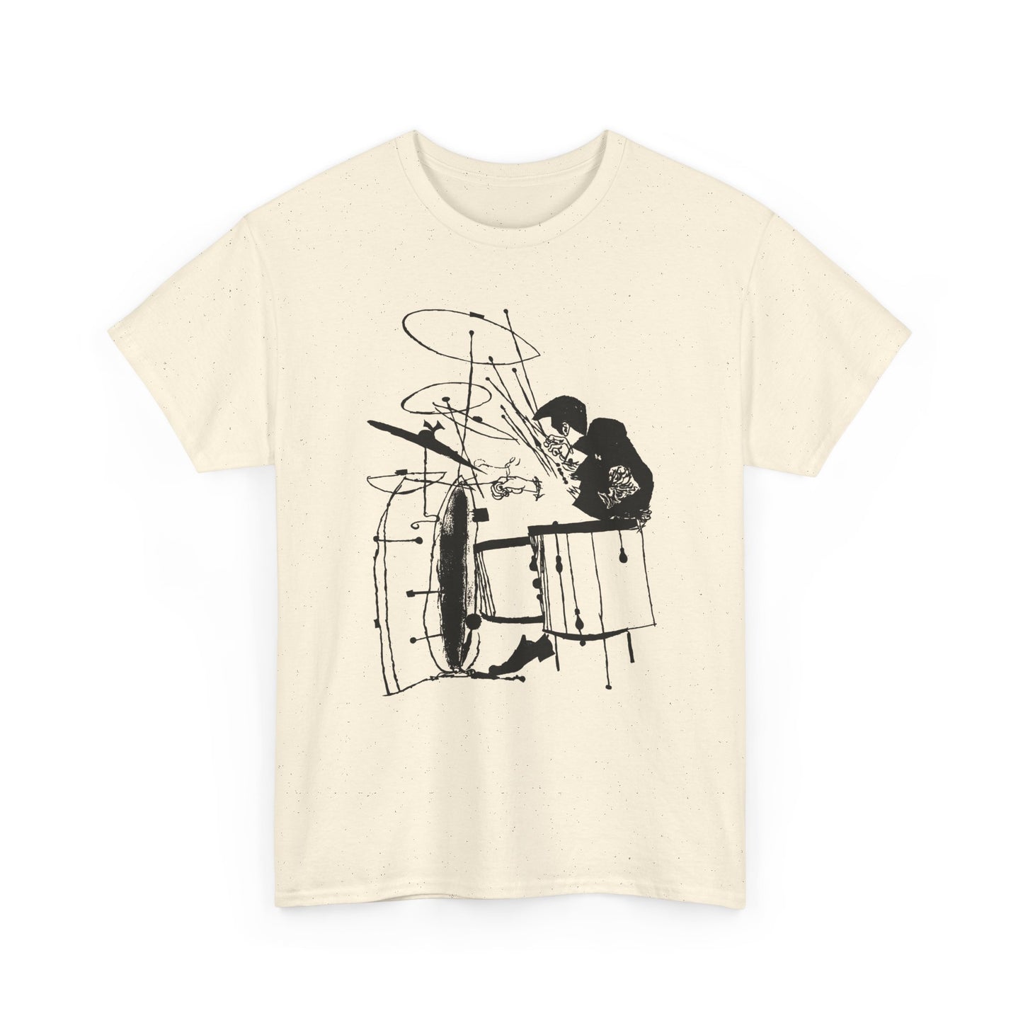 vintage illustration of the drummer buddy rich reproduction tshirt
