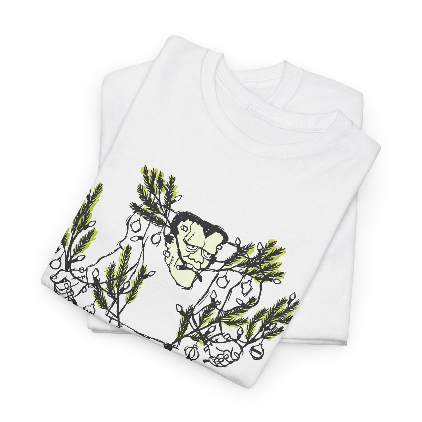 1974 monster holidays by norman bridwell frankenstein monster christmas tree disguise tshirt