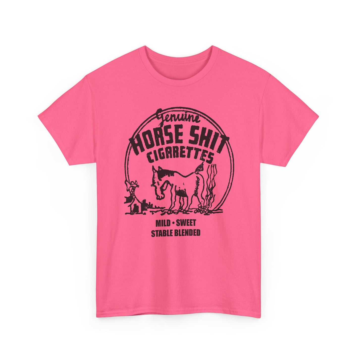 vintage horse shit cigarettes graphic reproduction tshirt