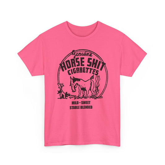 vintage horse shit cigarettes graphic reproduction tshirt