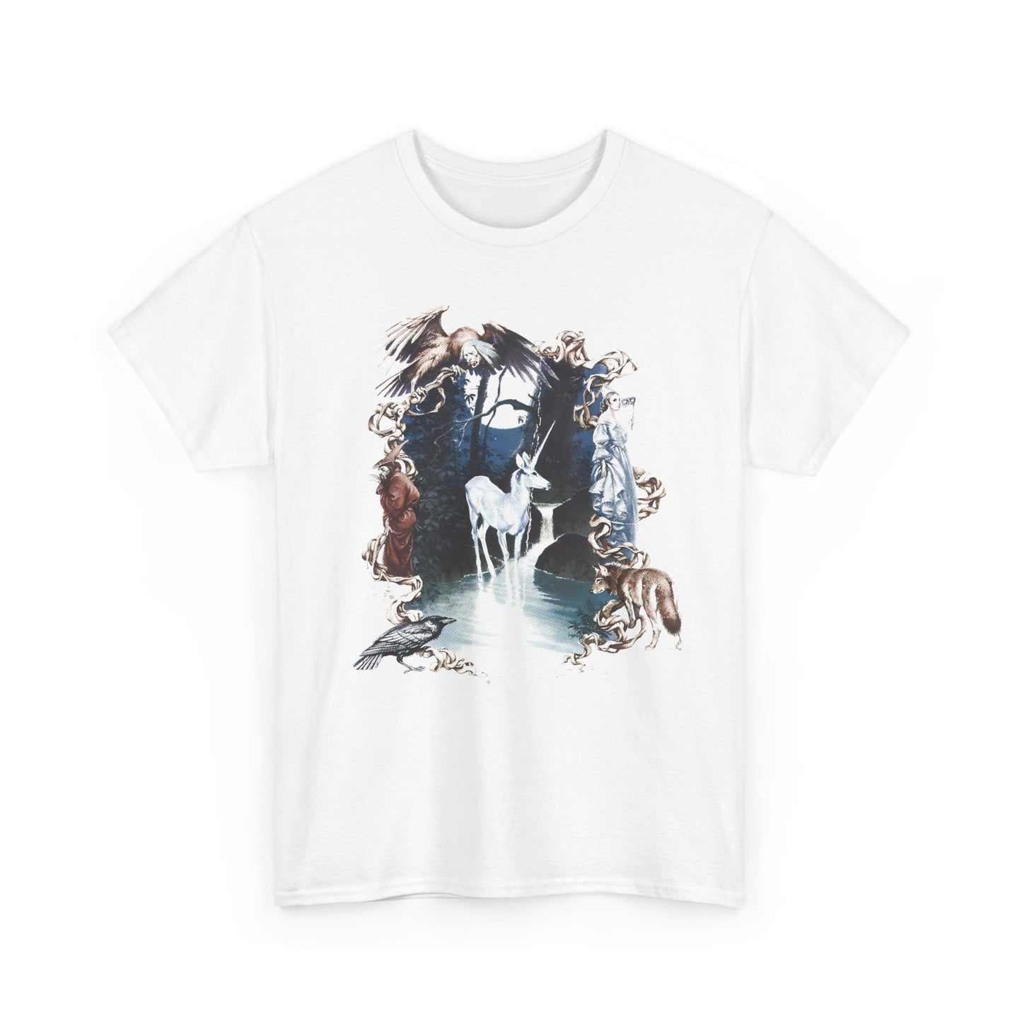 1982 the last unicorn by peter s beagle book cover tshirt