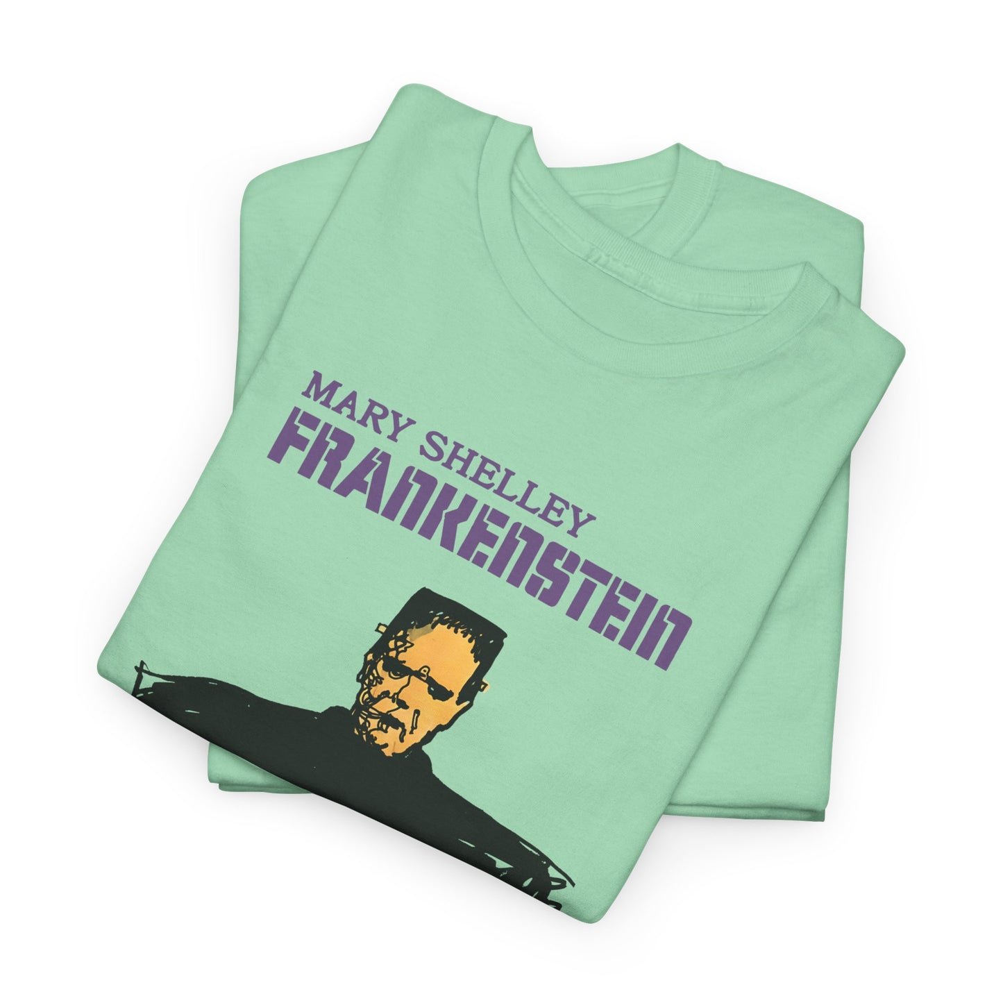 1970s italian book cover for mary shelley's 1818 gothic novel frankstein tshirt