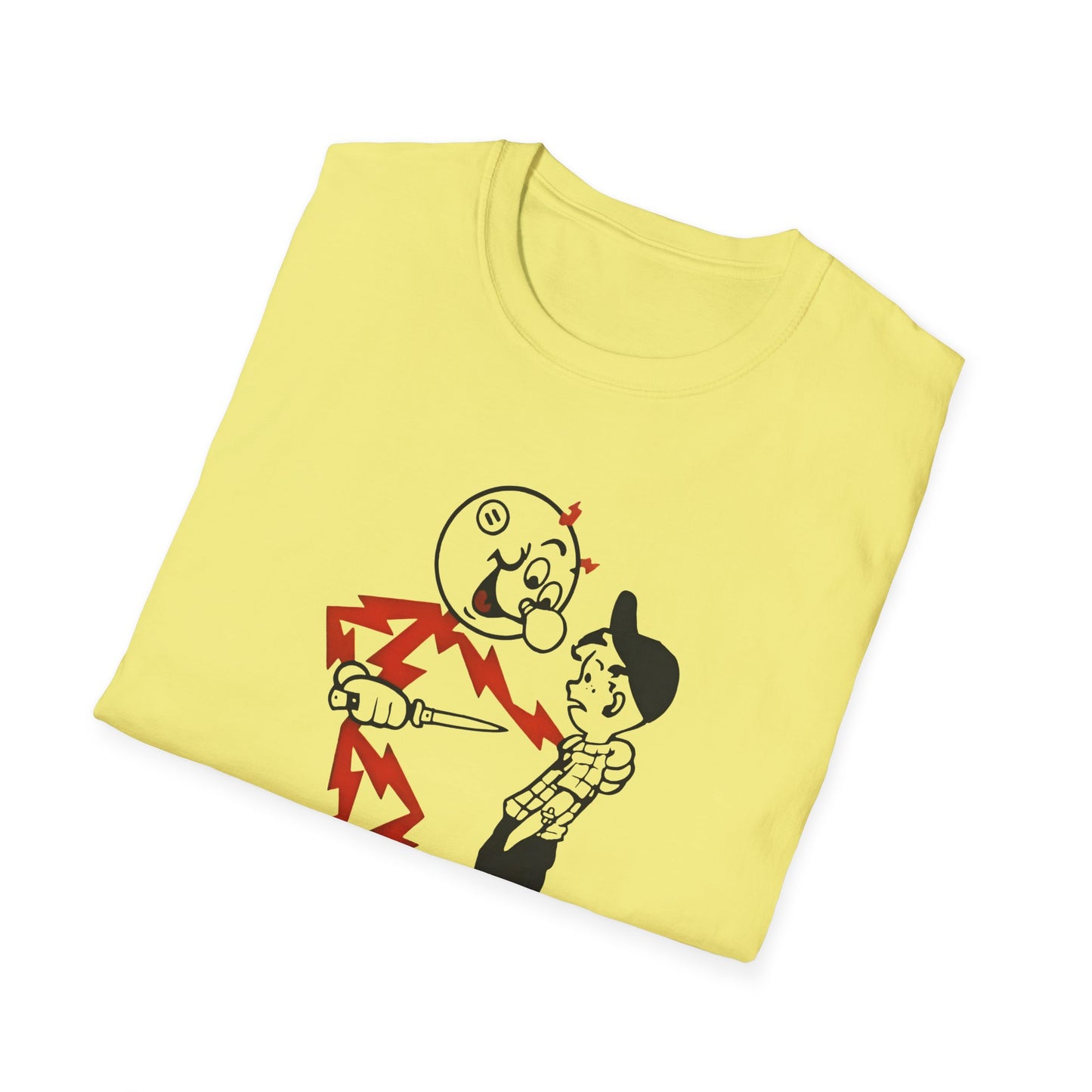 reddy kilowatt remember kids electricity will kill you vintage logo reproduction tshirt