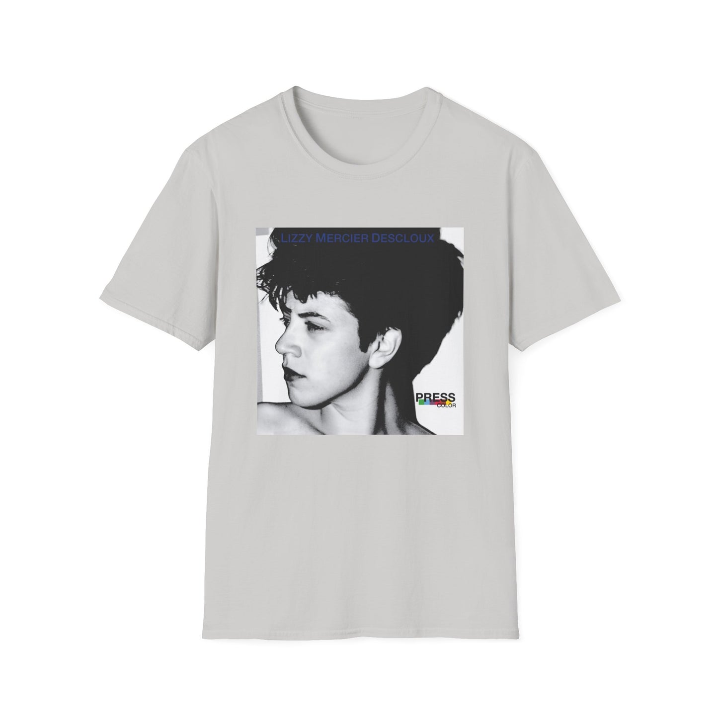 lizzy mercier descloux 1979 press color album cover tshirt