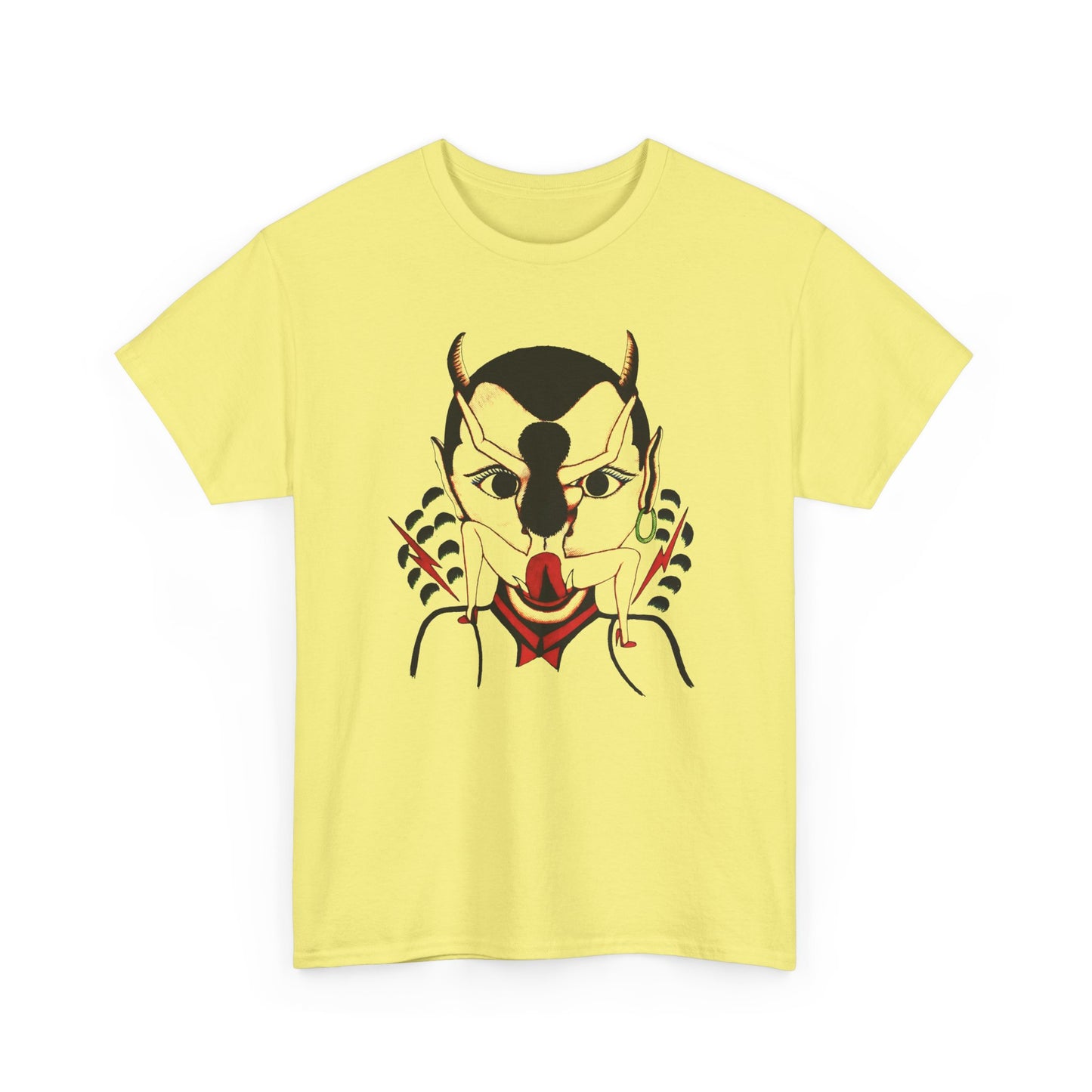 mid century untitled (devil and consort) rosie camanga illustration edit tshirt