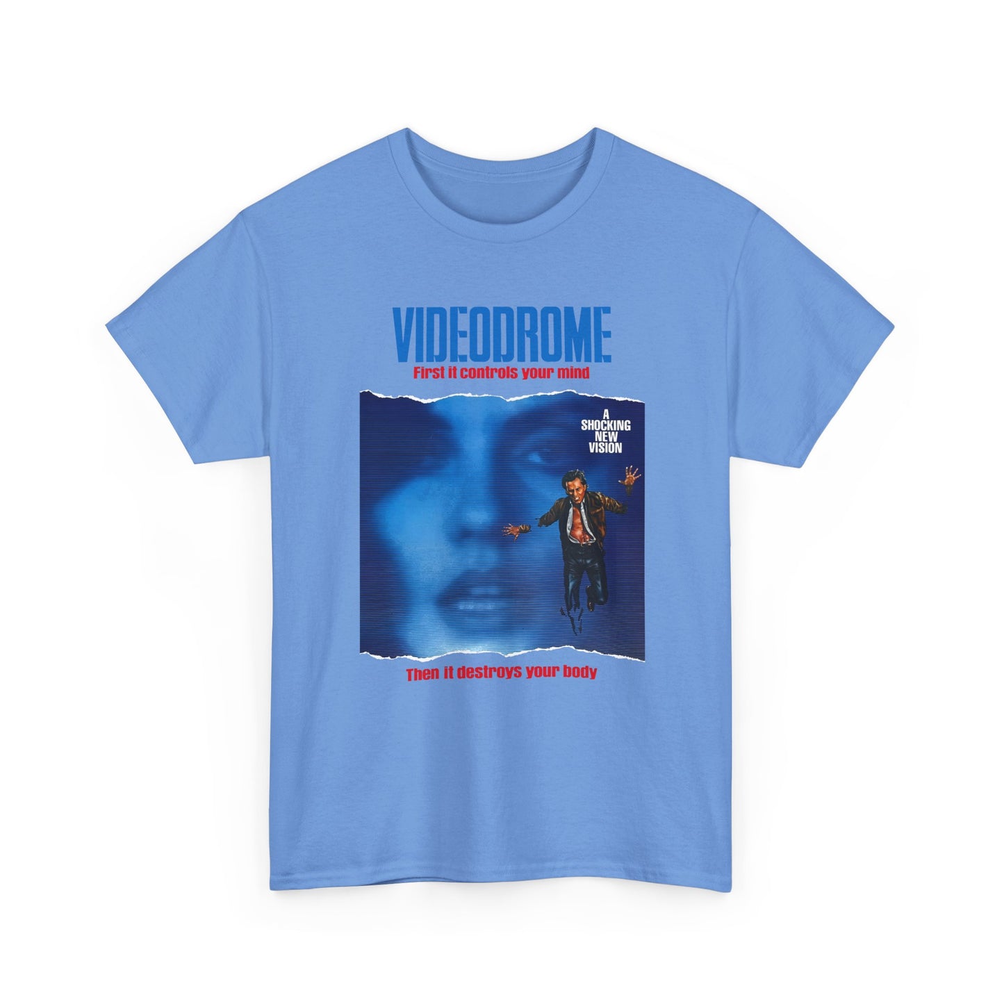 david cronenberg's videodrome 1983 alternate movie poster reproduction tshirt