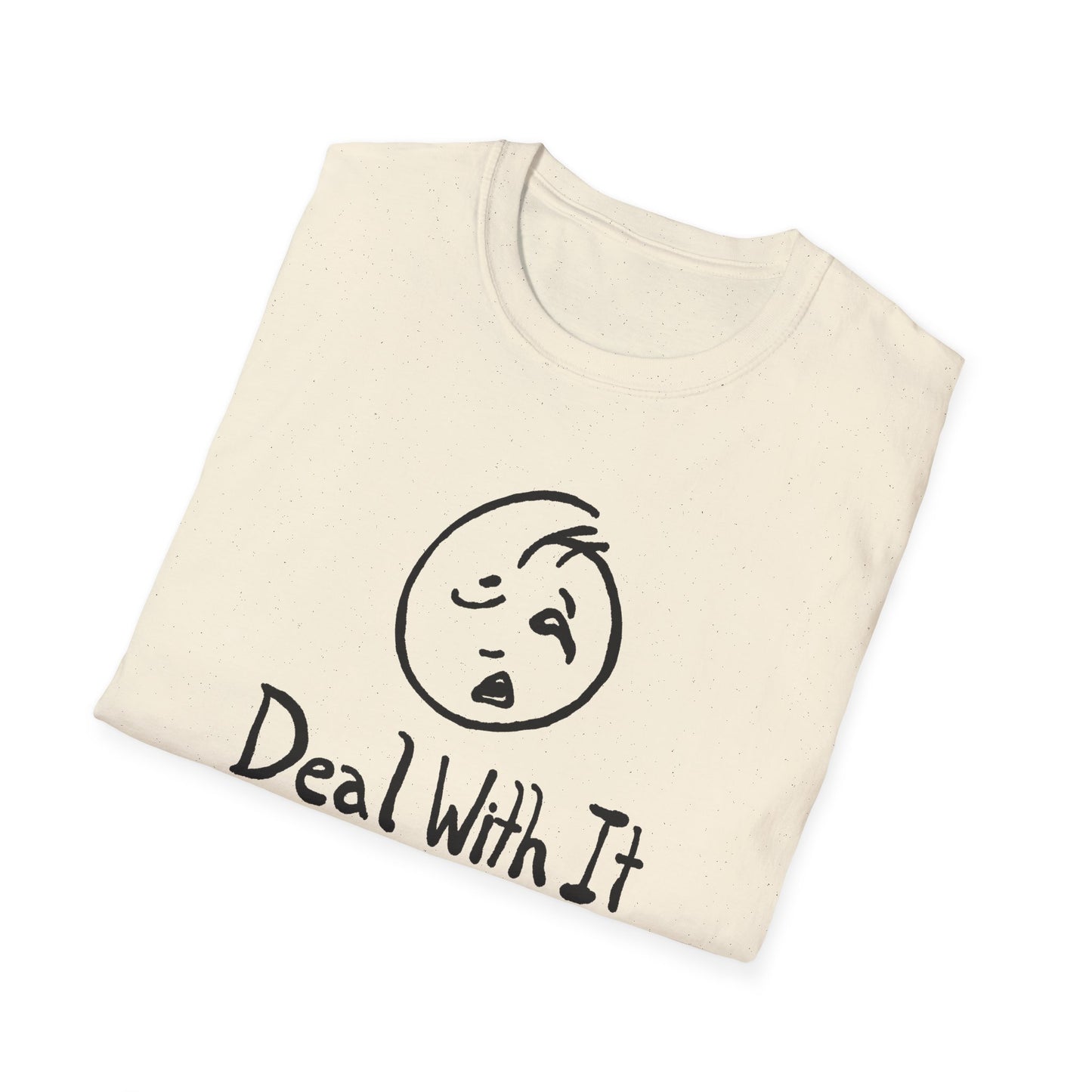 deal with it weird sad guy tshirt