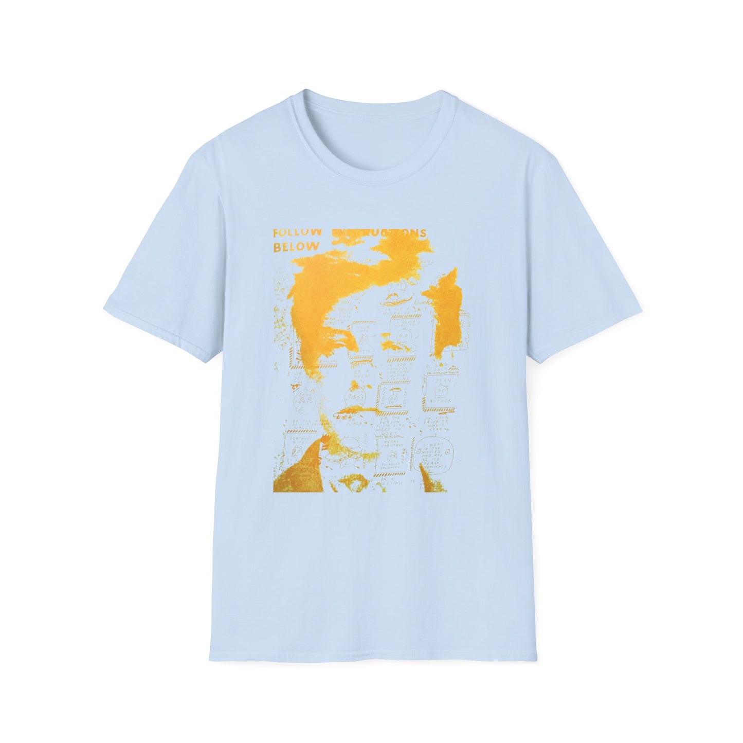 ray johnson arthur rimbaud art in gold tshirt