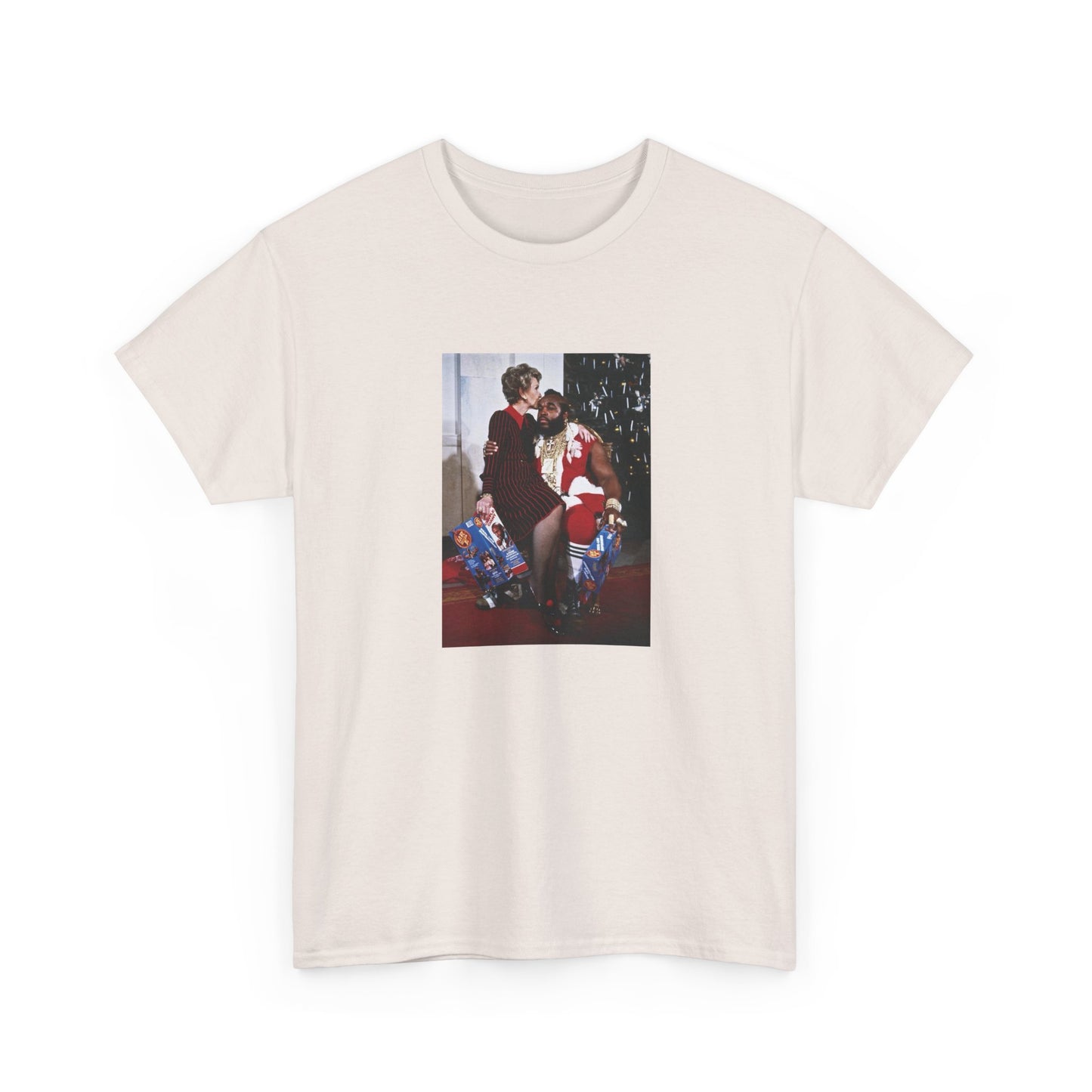1983 photo of mr. T and nancy reagan in the whitehouse the tshirt