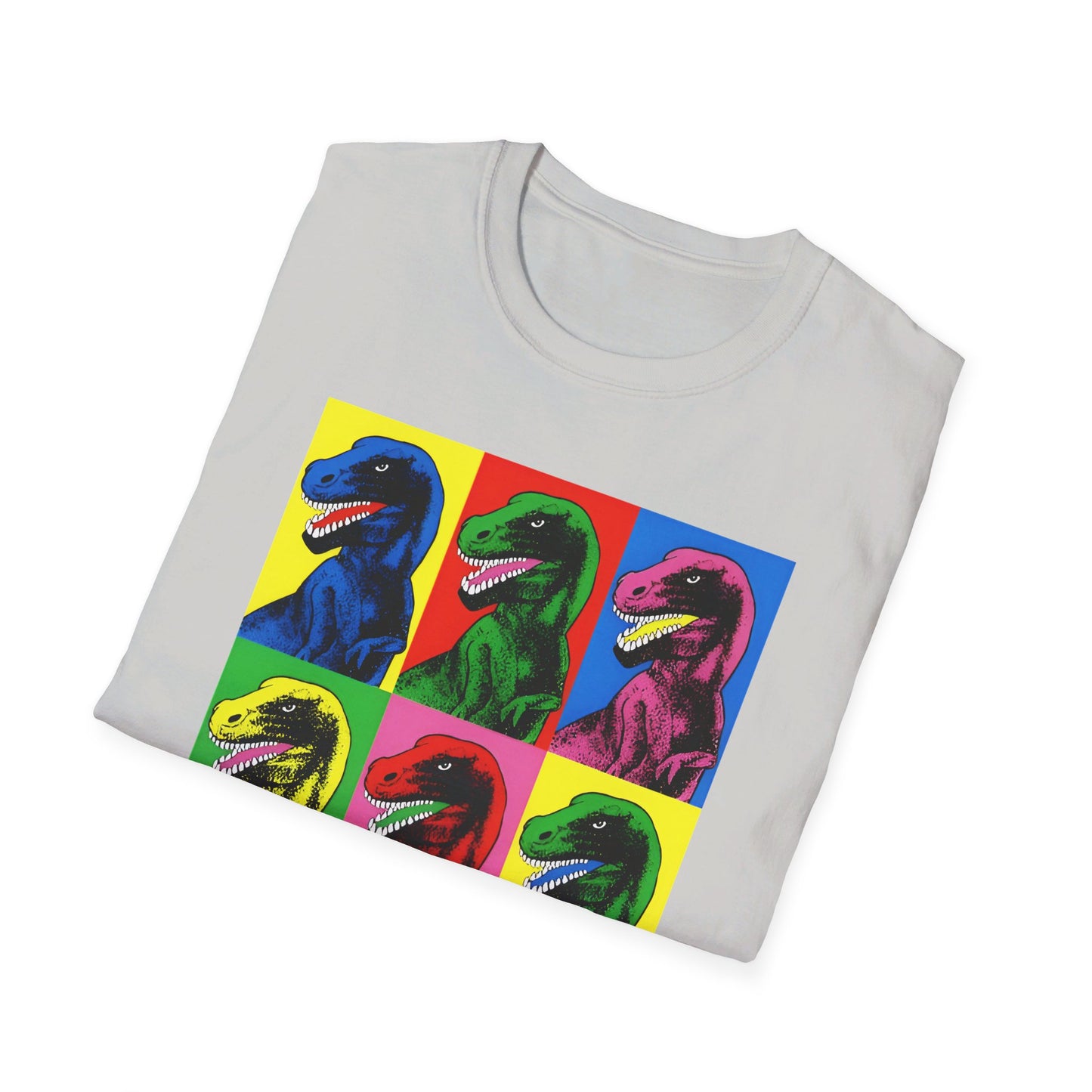 stanley desantis dinosaur pop art worn by steven spielberg on jurassic park 1993 movie set tshirt