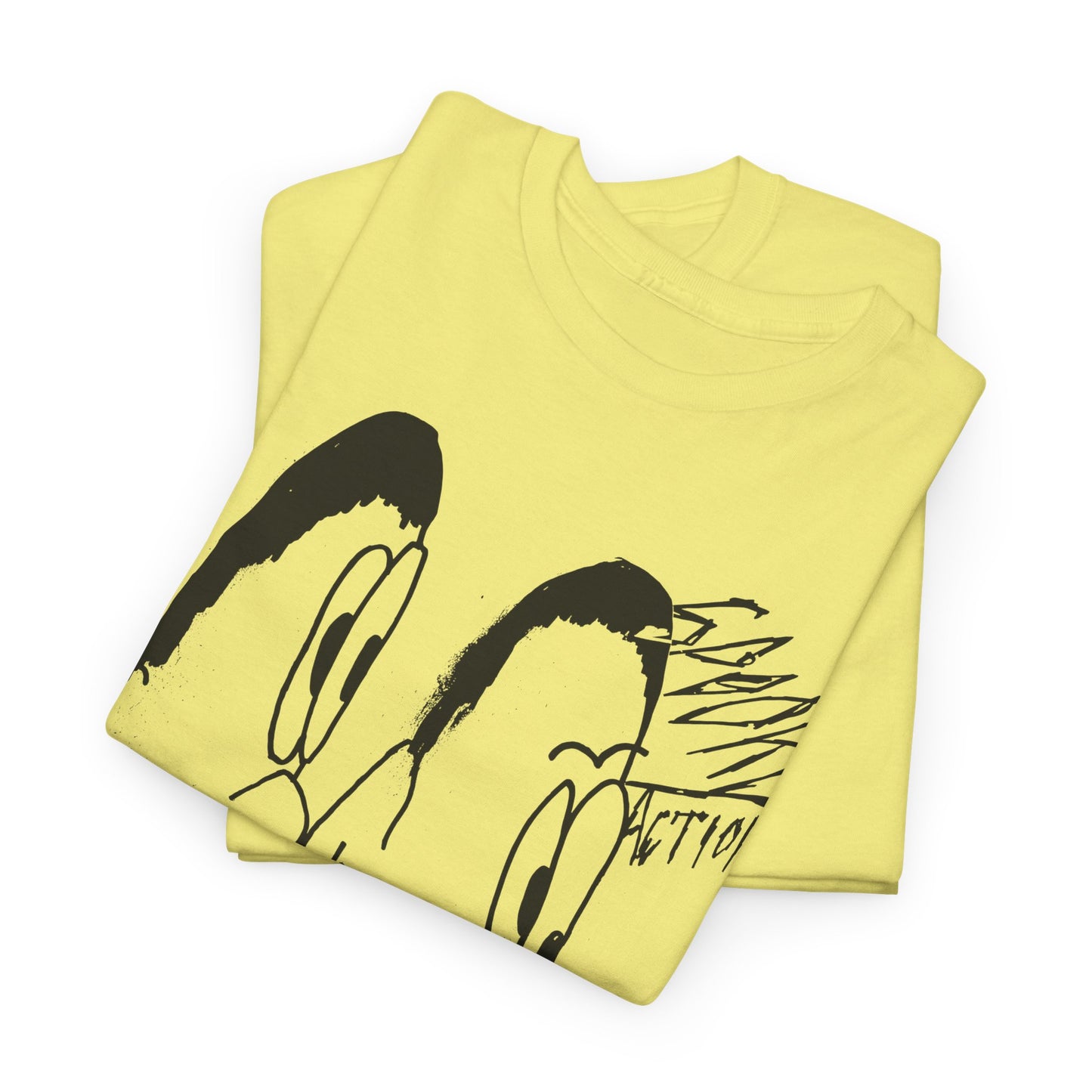 vintage norweigan weird doodle spooky action reproduction tshirt