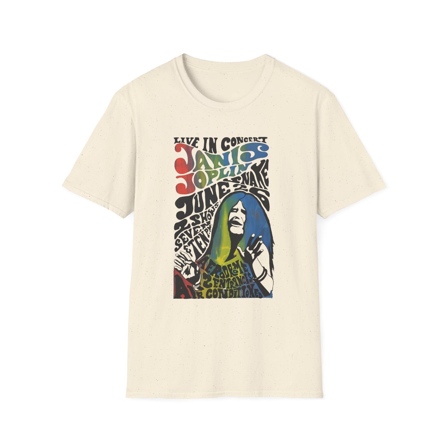 1968 janis joplin new york aerodrome concert poster tshirt