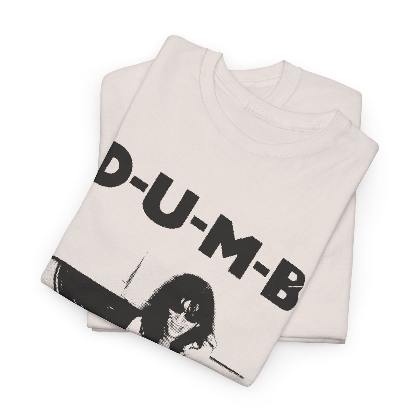 joey ramone D-U-M-B pinhead lyric photo tshirt