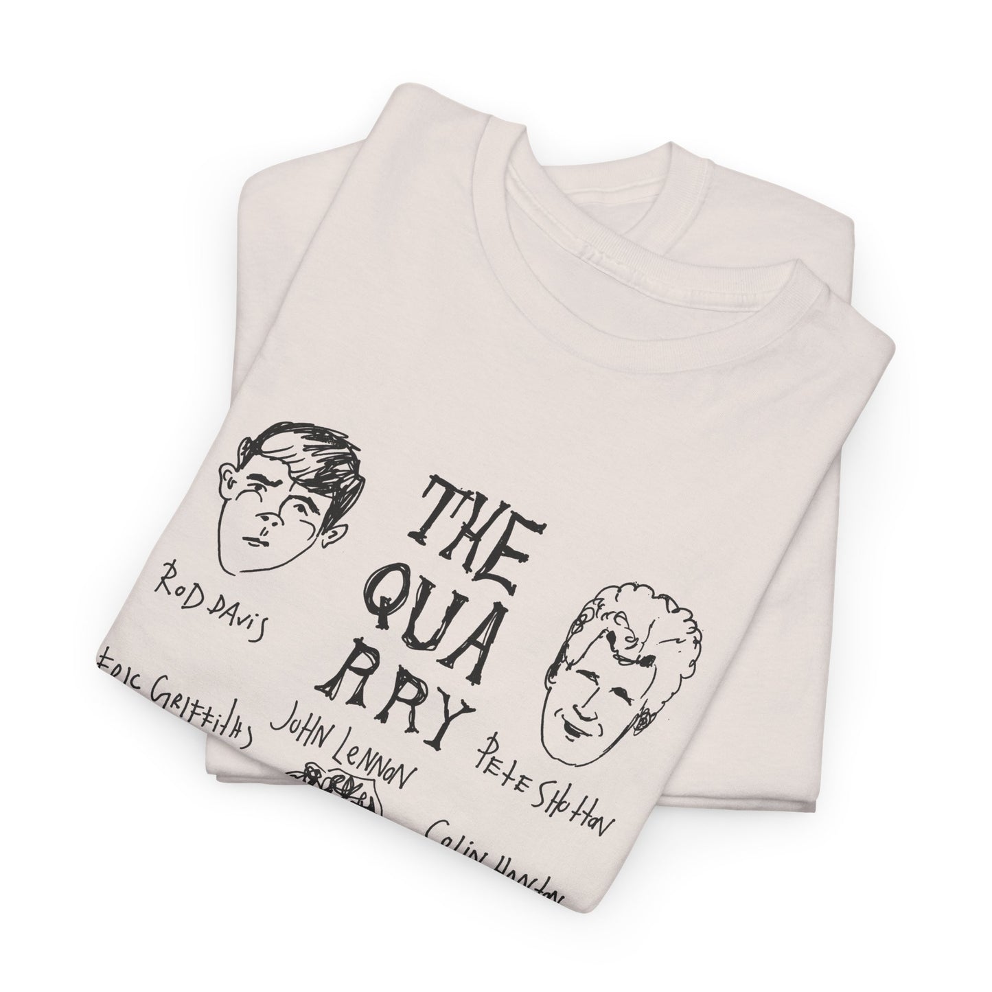 the quarrymen original lineup wonky sketch band tshirt