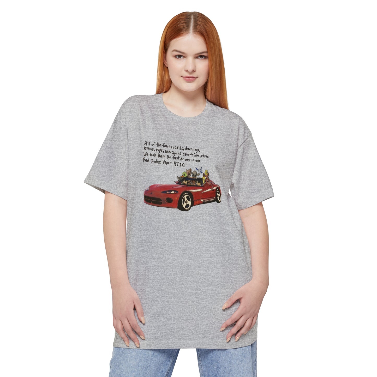 oversized kkidss dodge viper original drawing unisex tall beefy tshirt