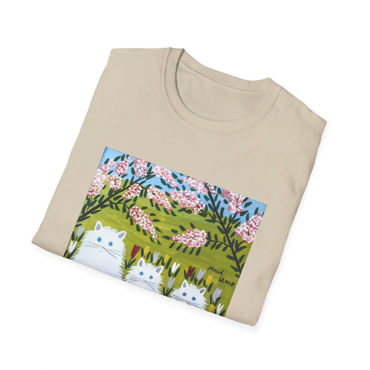 1965 maud lewis painting three white cats tshirt