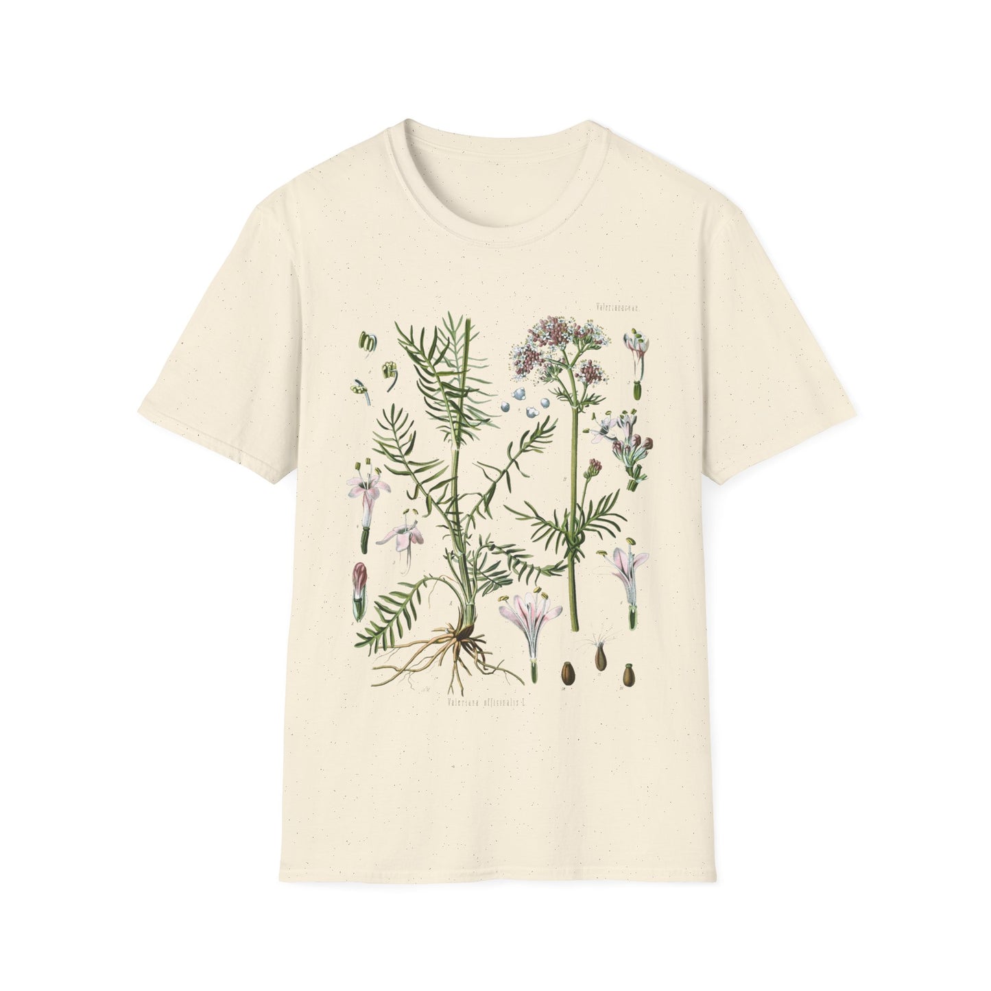 1887 valerian herb valeriana officinalis botanical print from kohler's plants by hermann adolph kohler tshirt