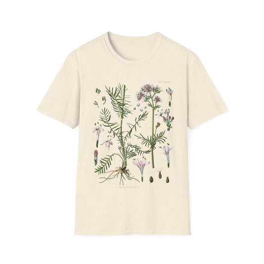 1887 valerian herb valeriana officinalis botanical print from kohler's plants by hermann adolph kohler tshirt