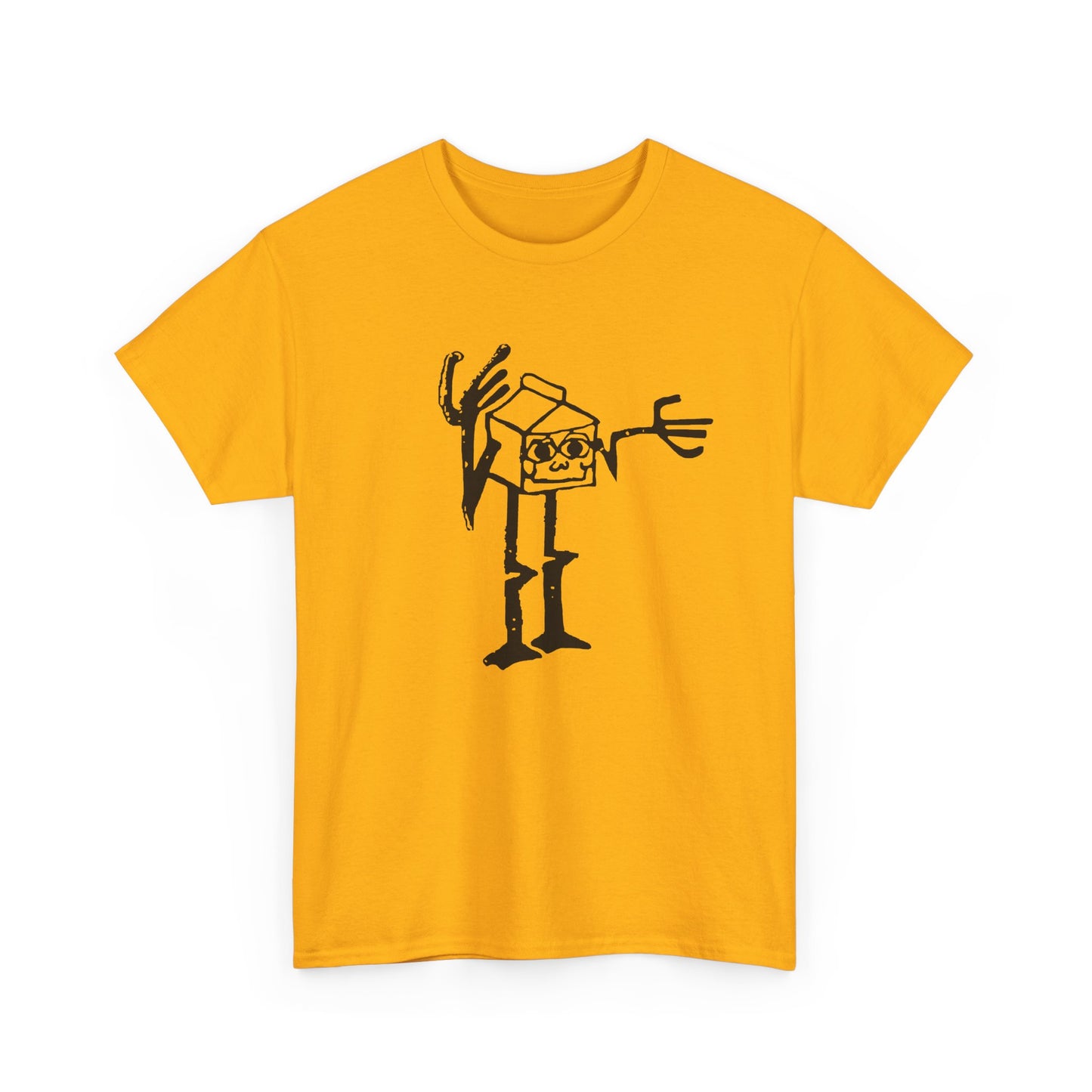 mid 80s anthropomorphic milk carton safety message reproduction tshirt