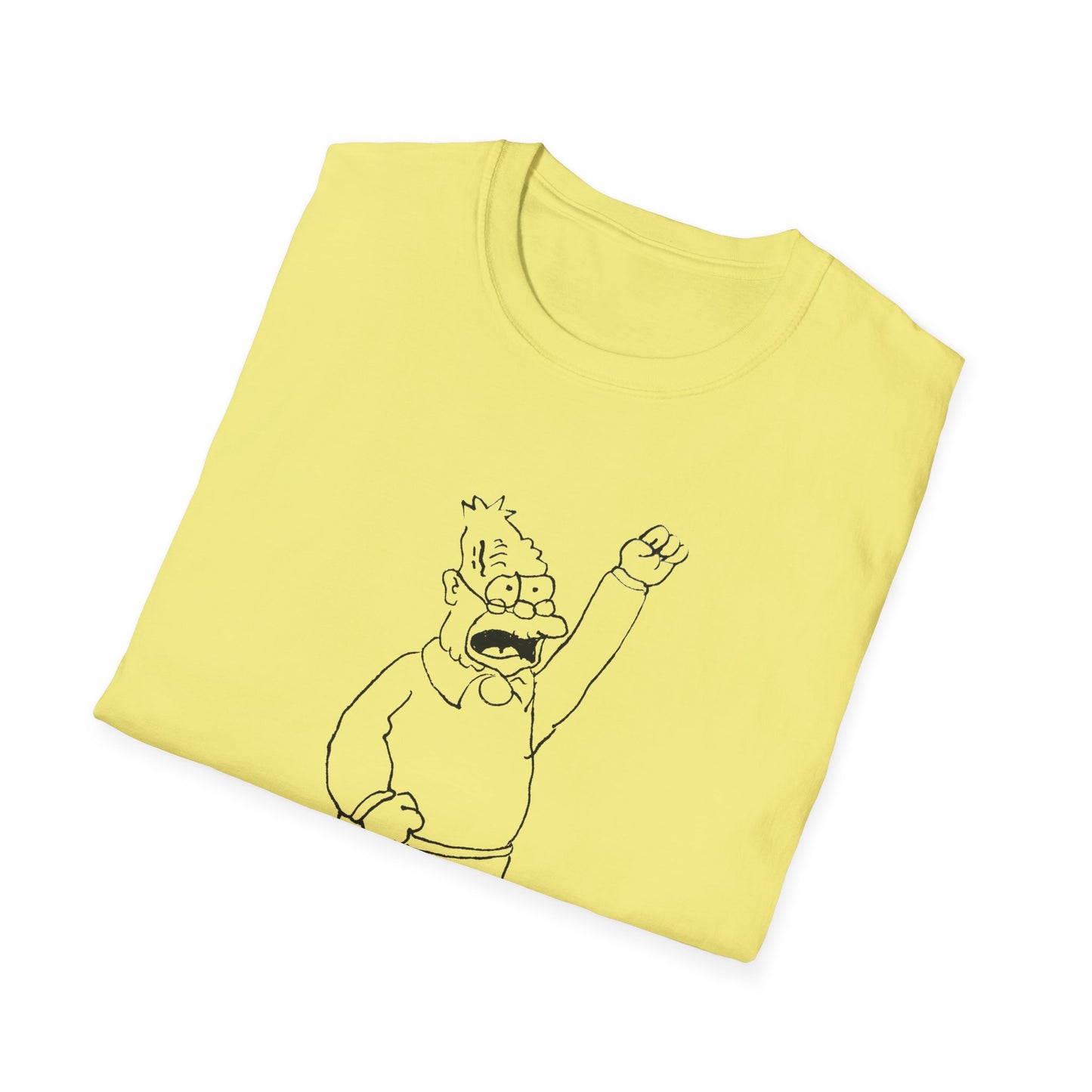 original sketch of grandpa simpson tshirt