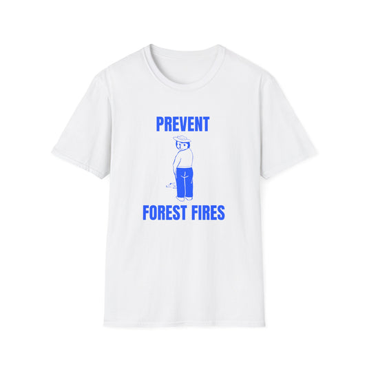 smokey the bear parody 1970s vintage design reproduction blue tshirt