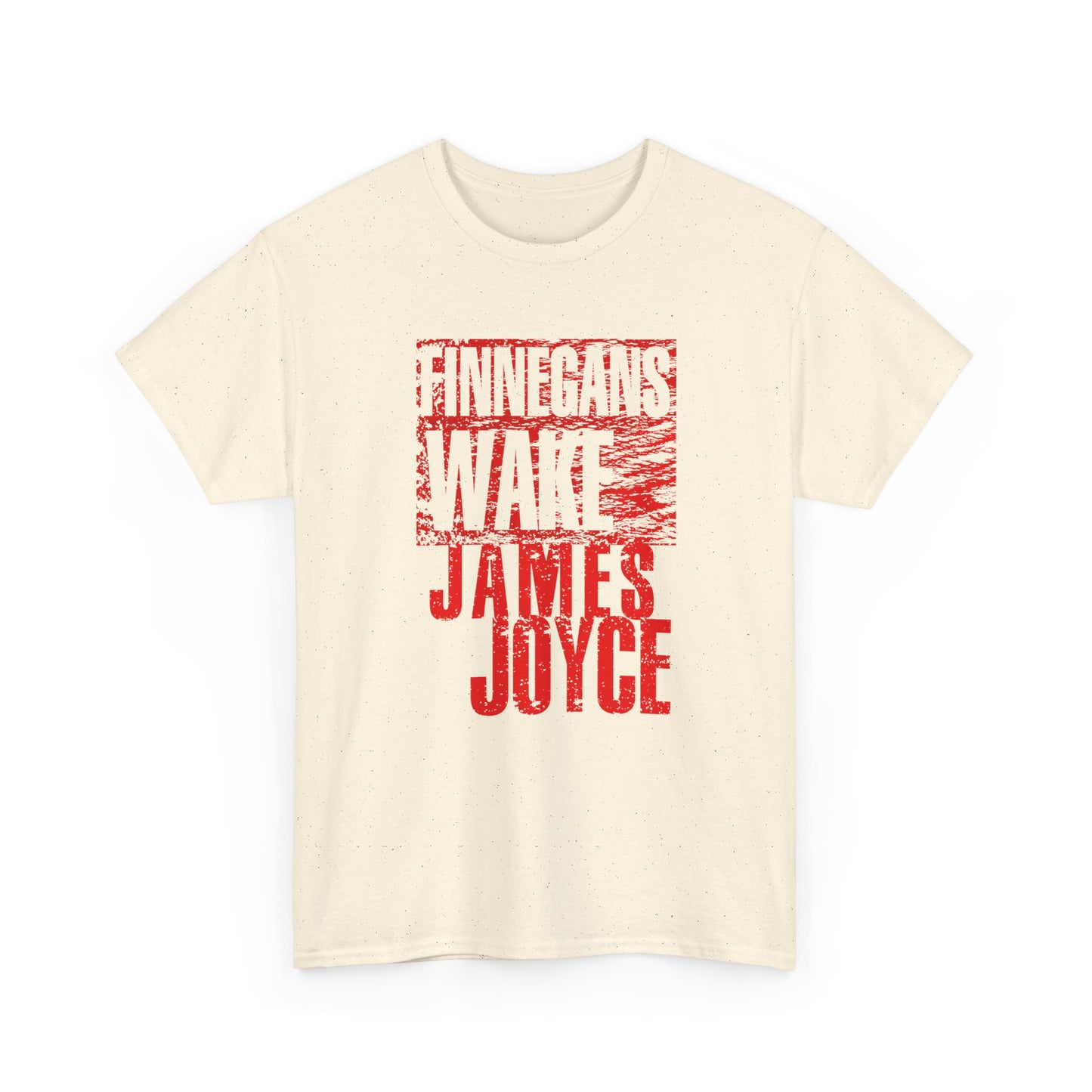 james joyce finnegans wake in red tshirt