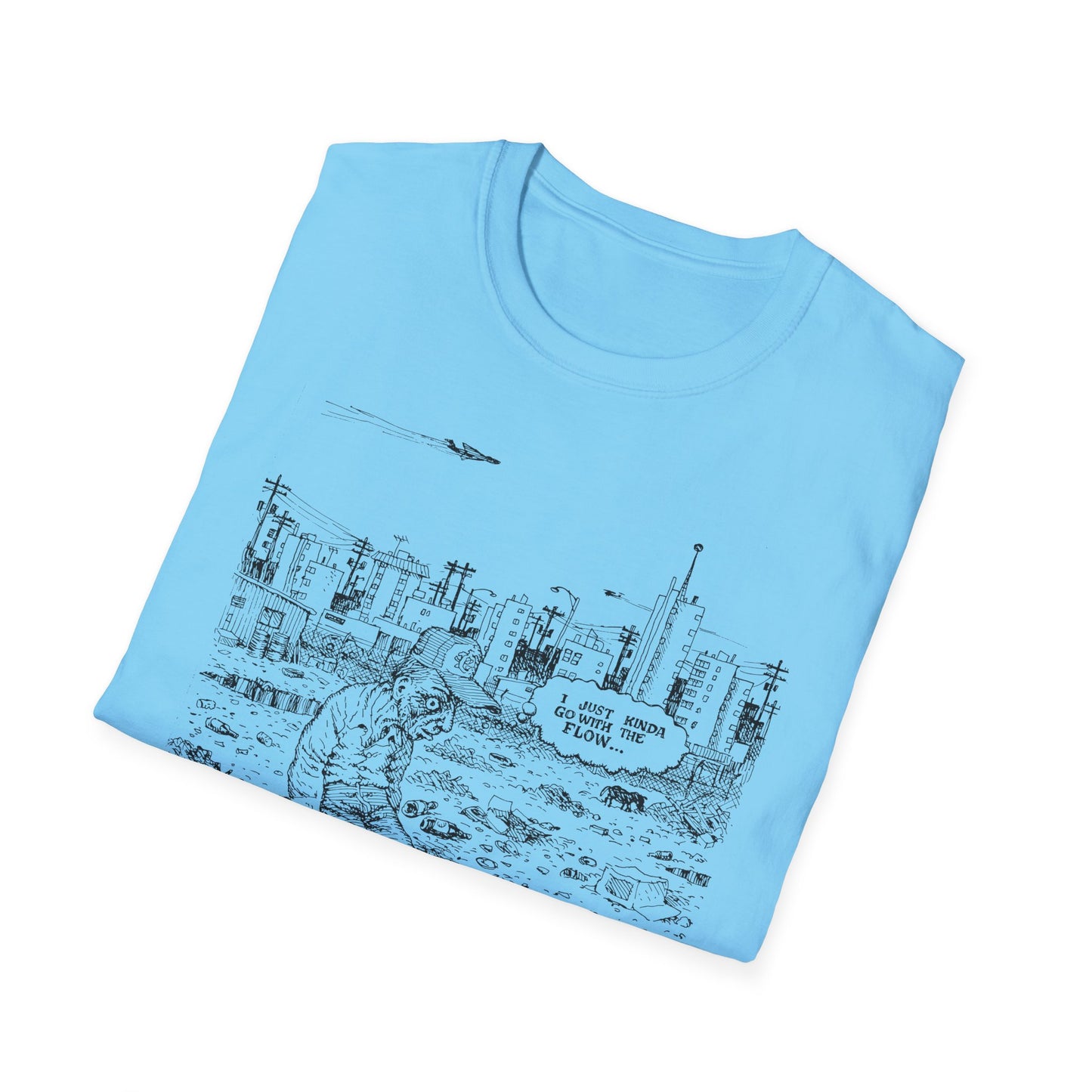 r. crumb i just kinda go with the flow 2 tshirt