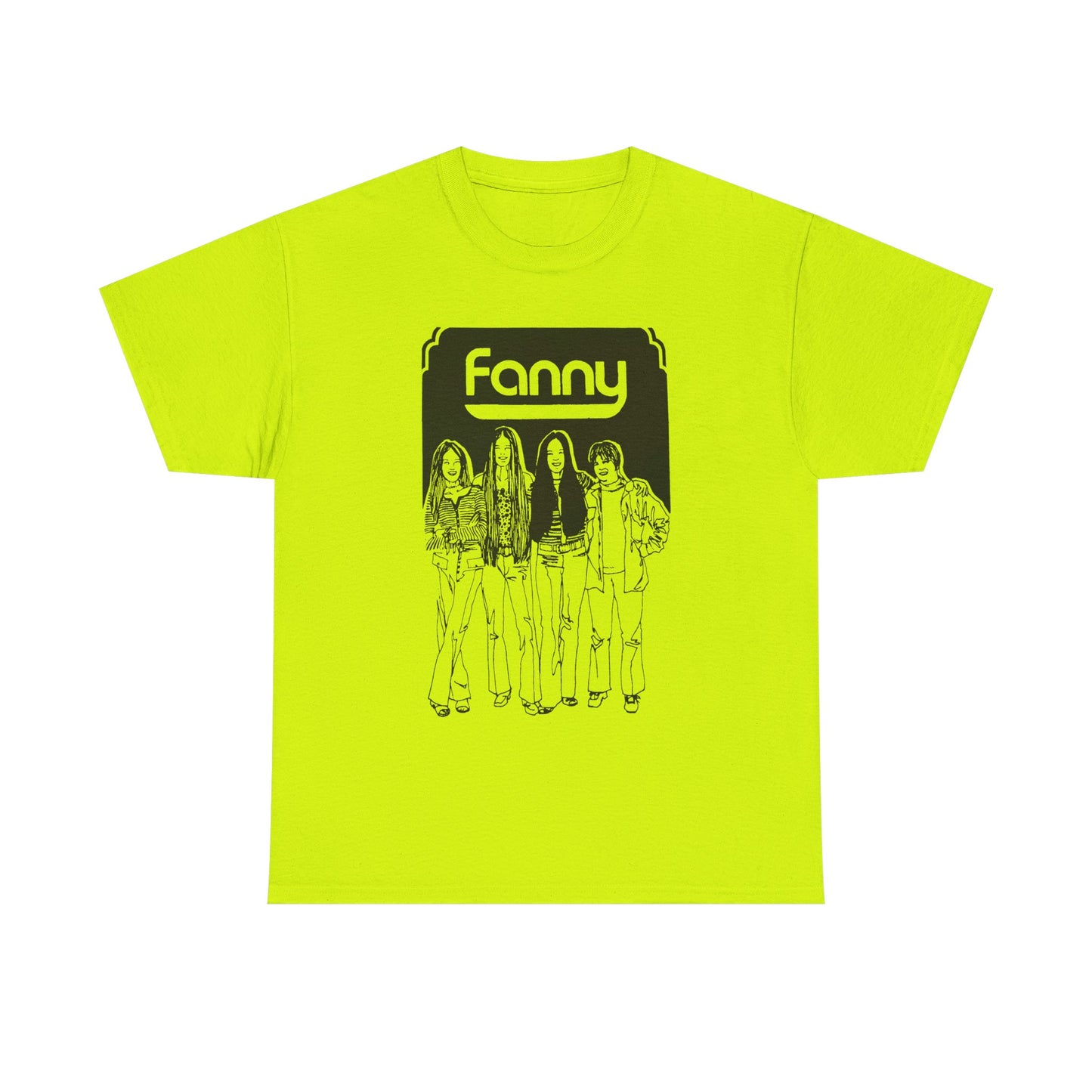 1970s rock n roll band fanny show poster tshirt
