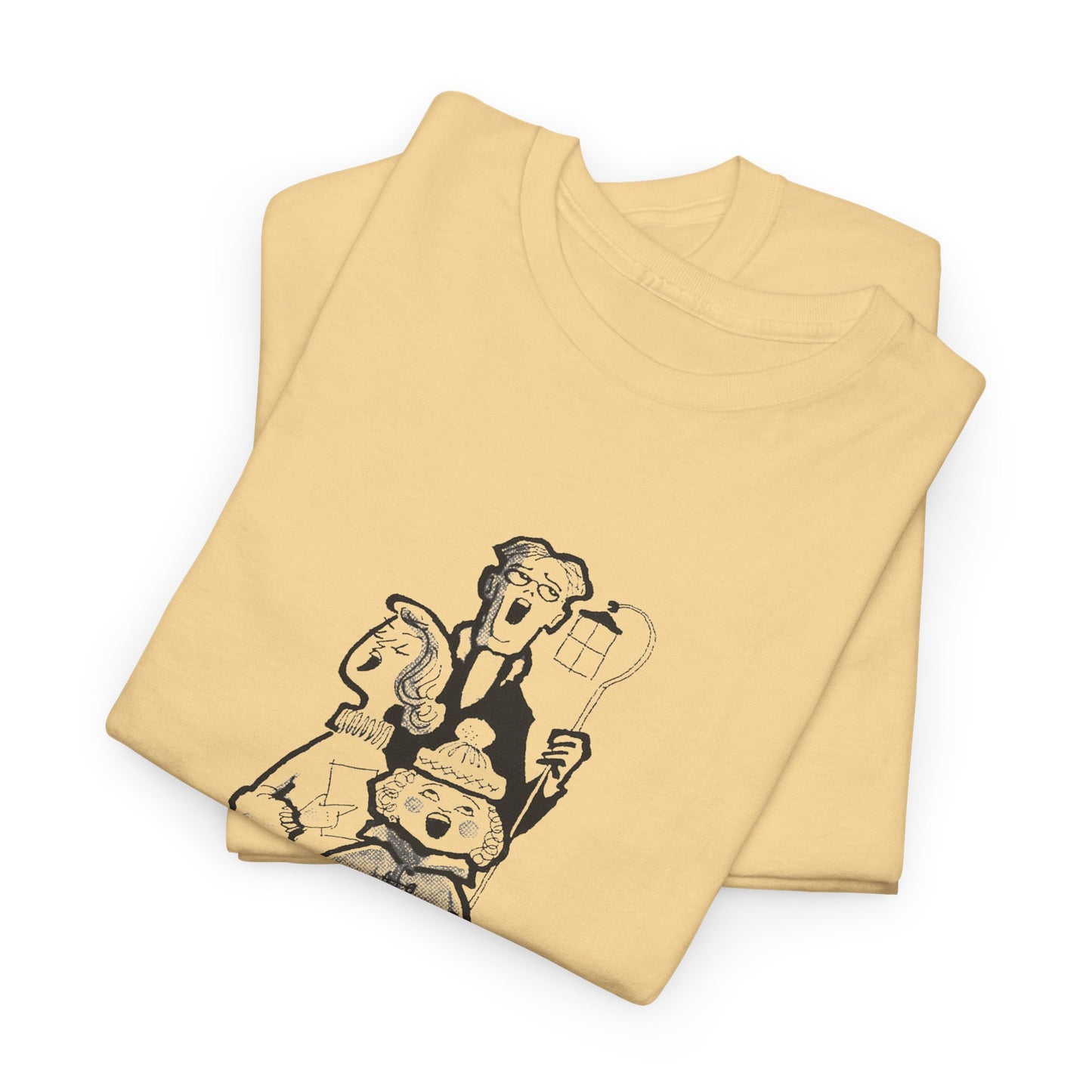 vintage 1960s caroling illustration reproduction tshirt