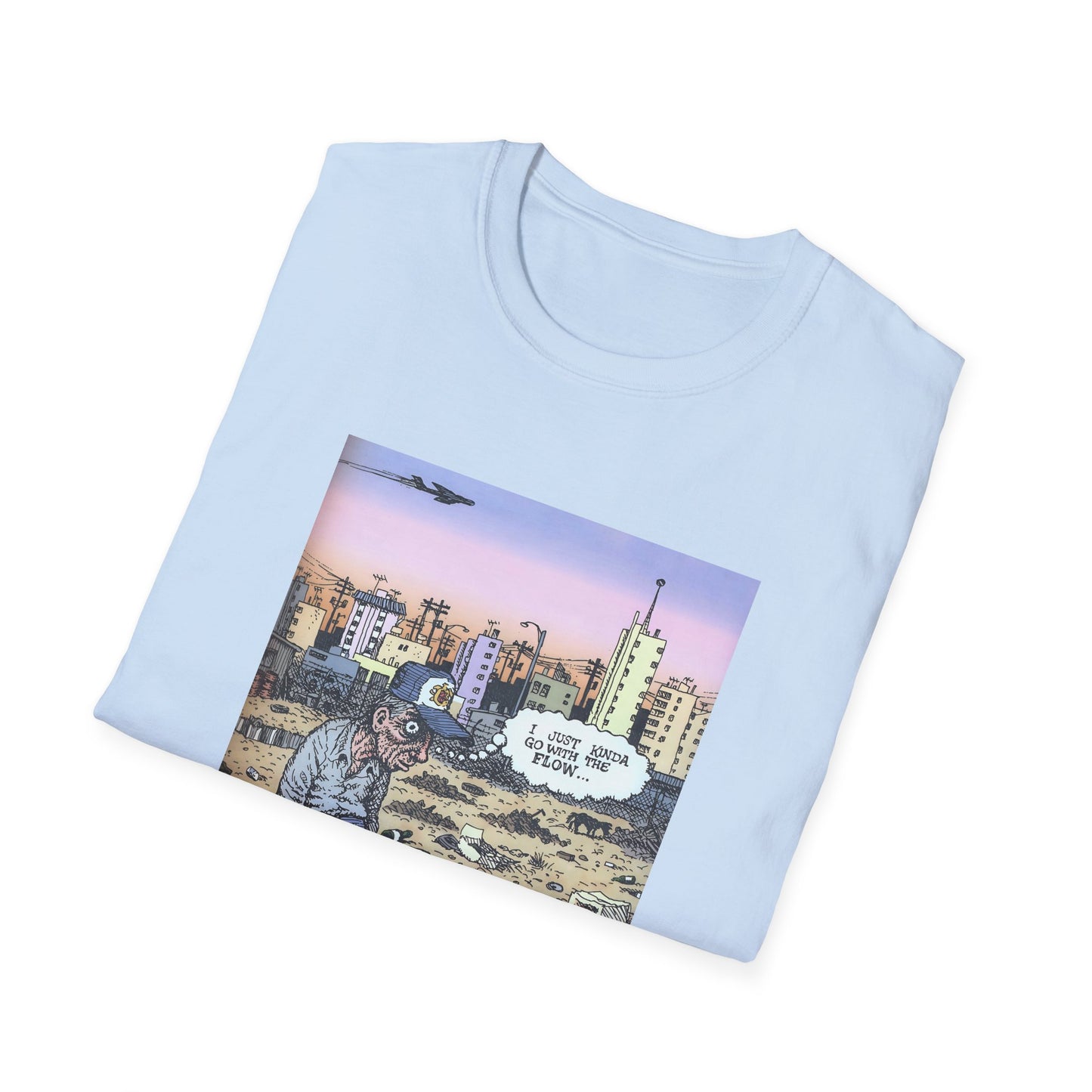 r. crumb i just kinda go with the flow tshirt