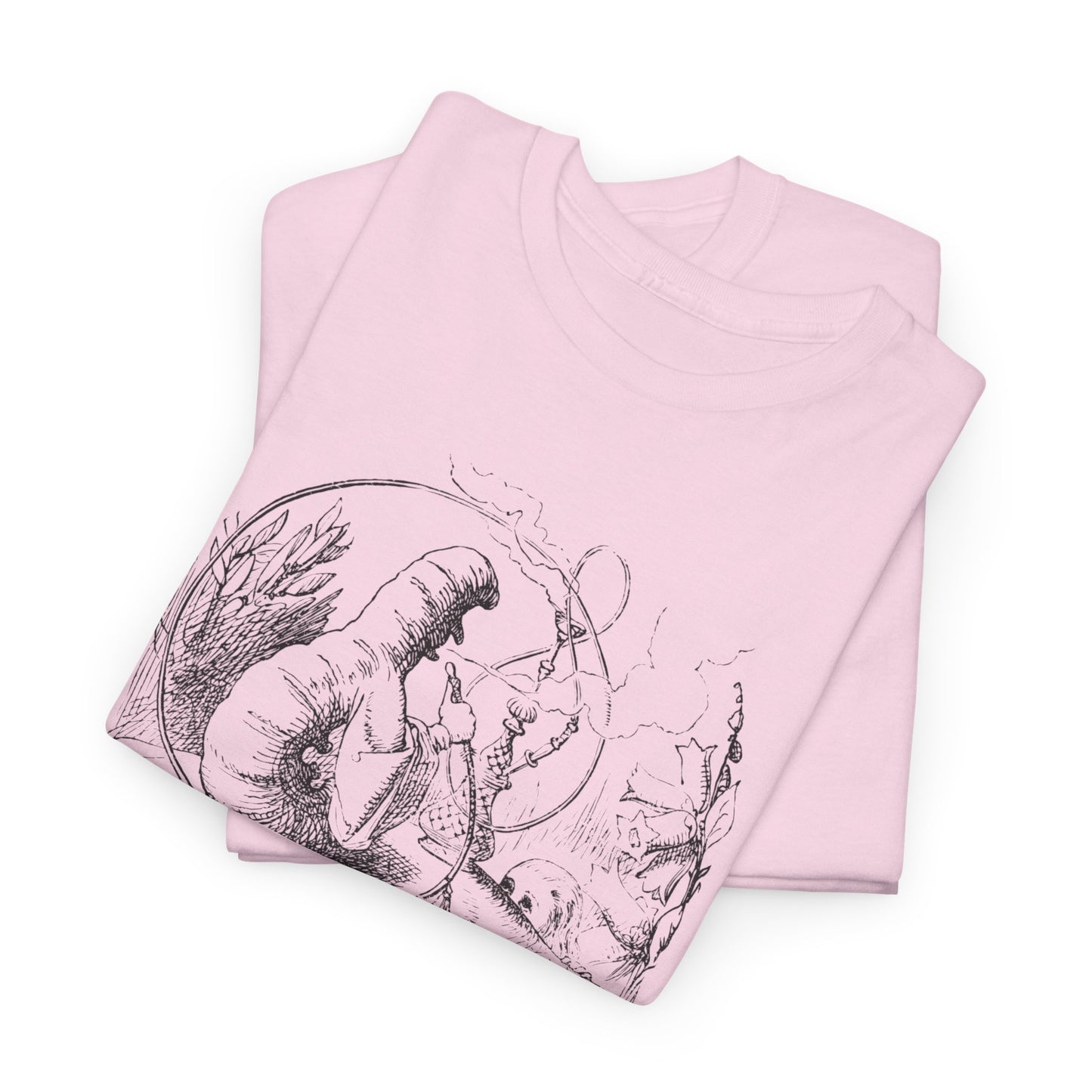 1865 alice's adventures in wonderland illustration by john tennial caterpillar tshirt