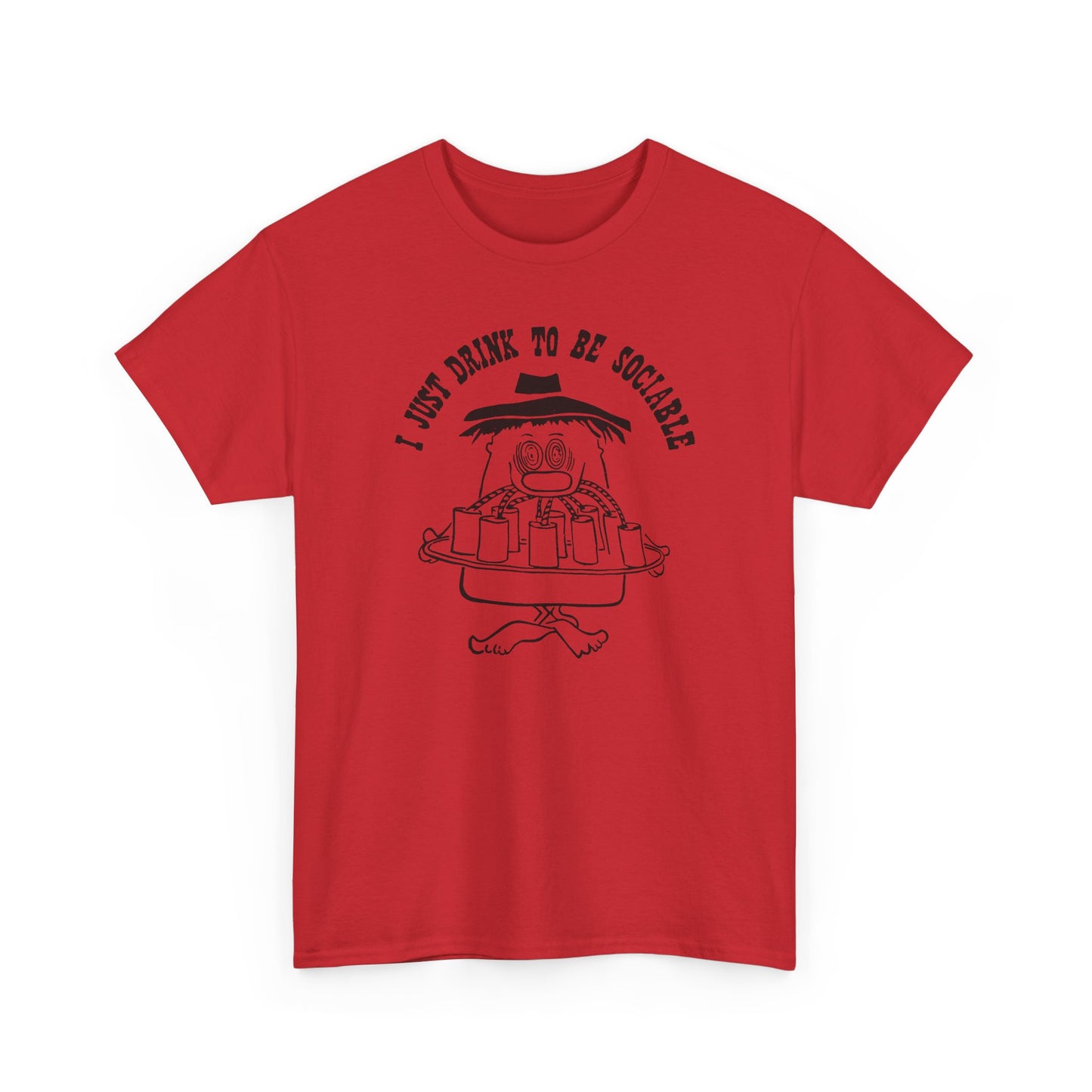 vintage i just drink to be sociable reproduction tshirt