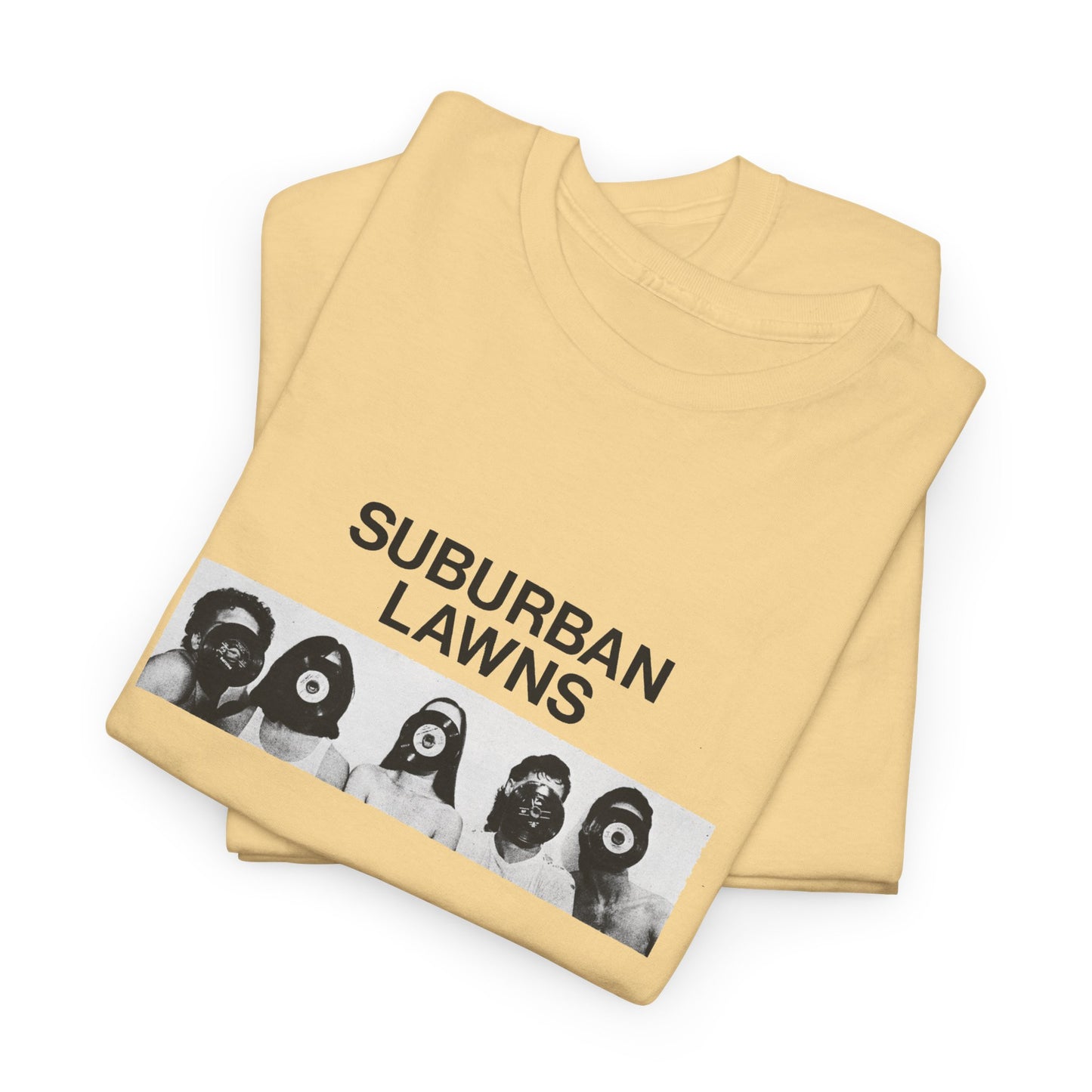 1970s california punk band suburban lawns photo tshirt
